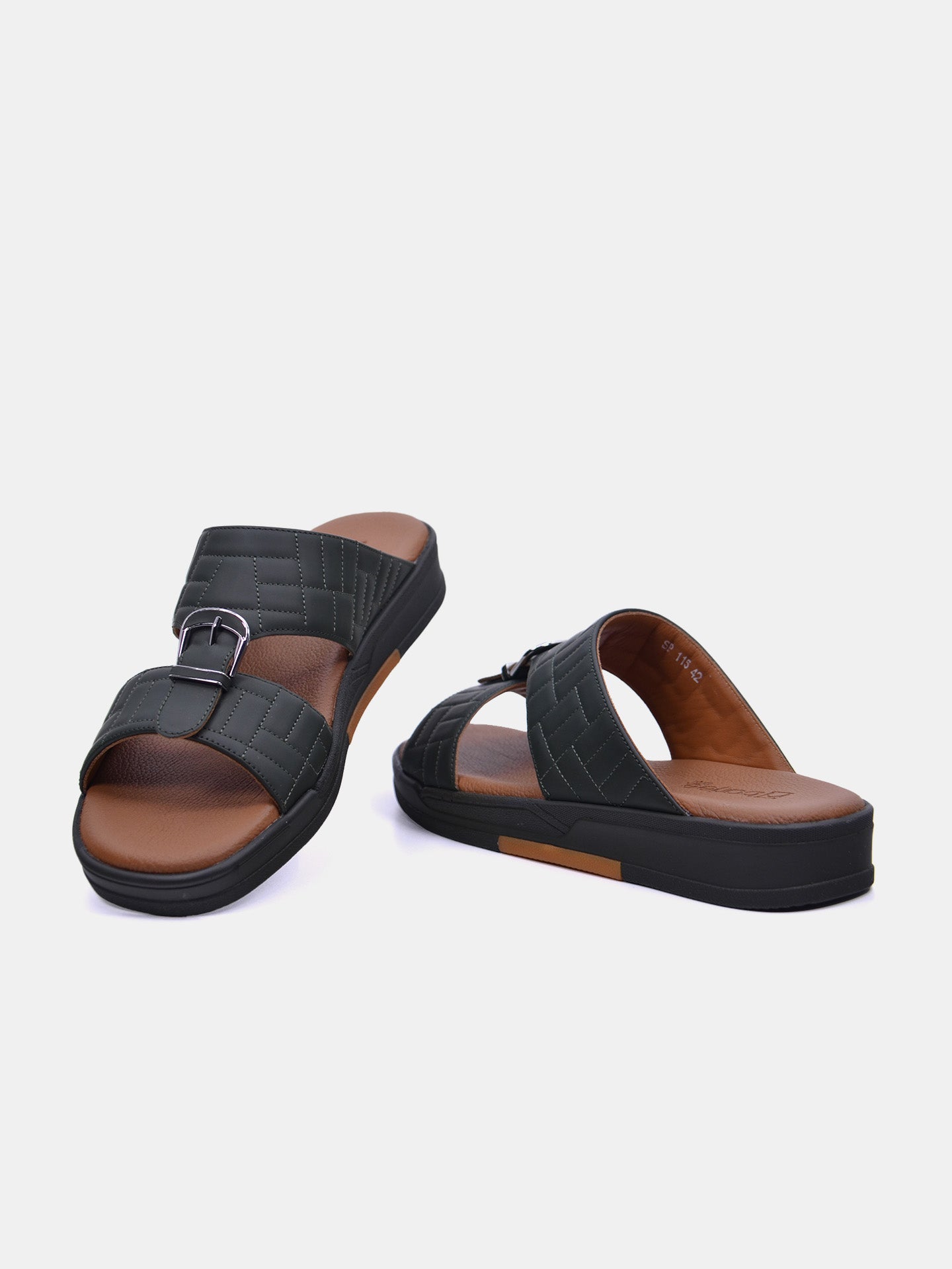 Barjeel Uno SP-115 Men's Arabic Sandals #color_Green