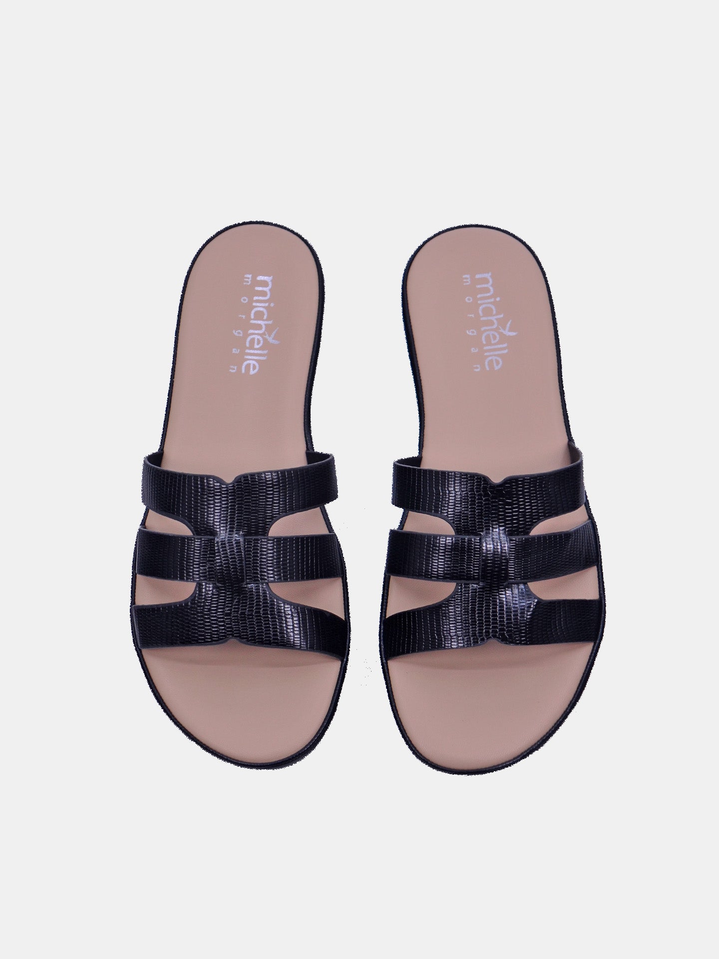 Michelle Morgan 114RC679 Women's Flat Sandals #color_Black