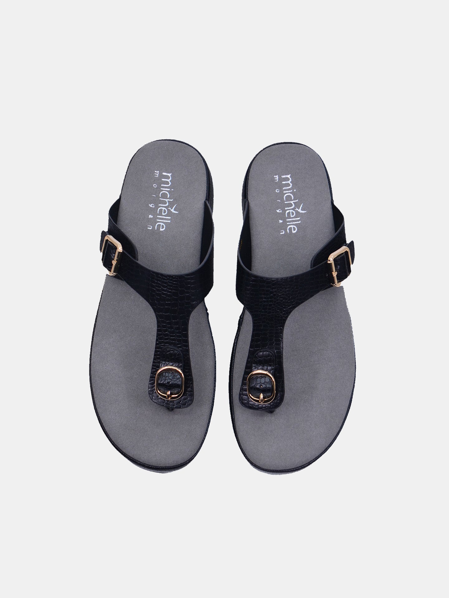 Michelle Morgan 114RL193 Women's Flat Sandals #color_Black