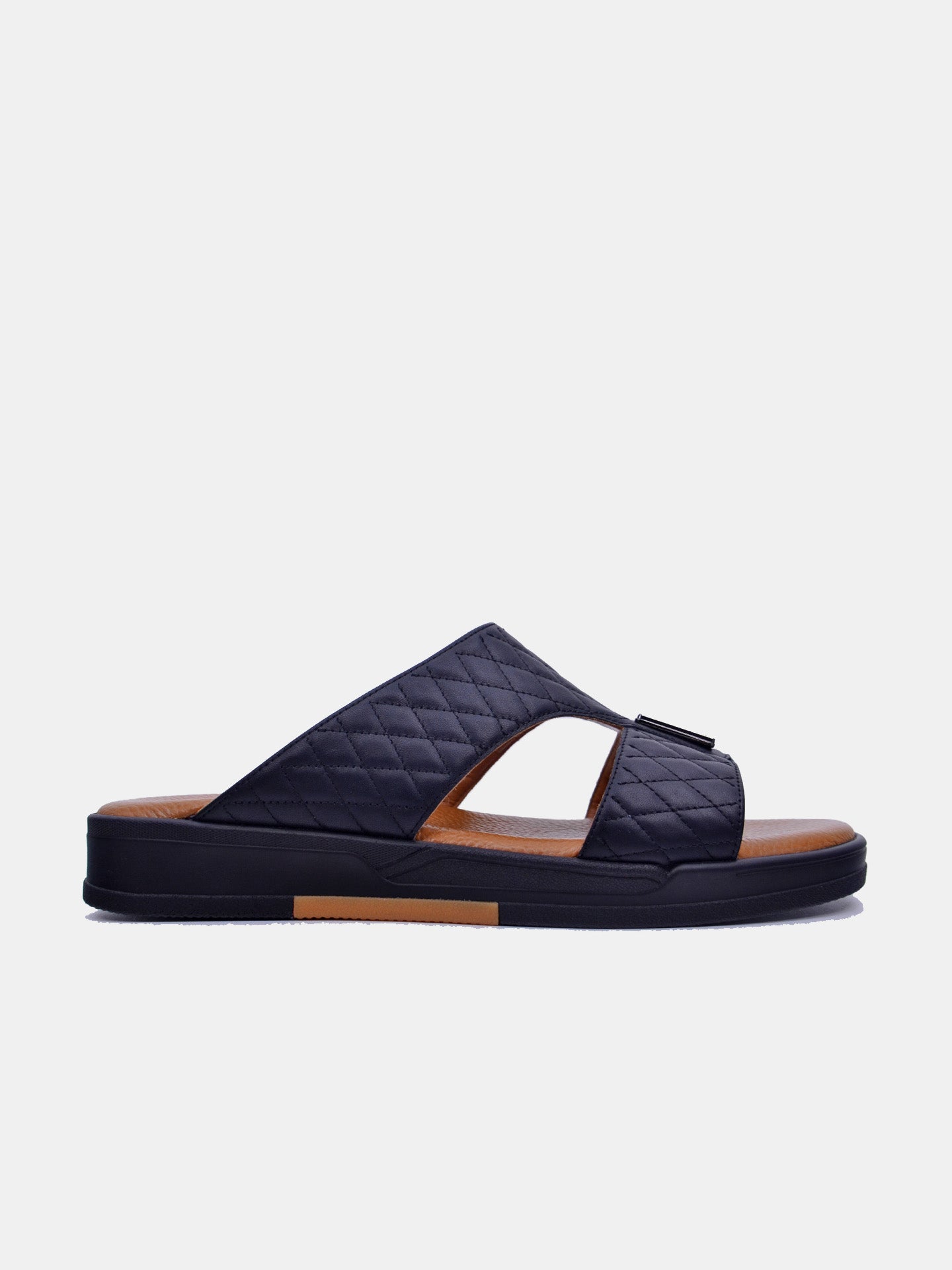 Barjeel Uno MSA-120 Men's Arabic Sandals #color_Black
