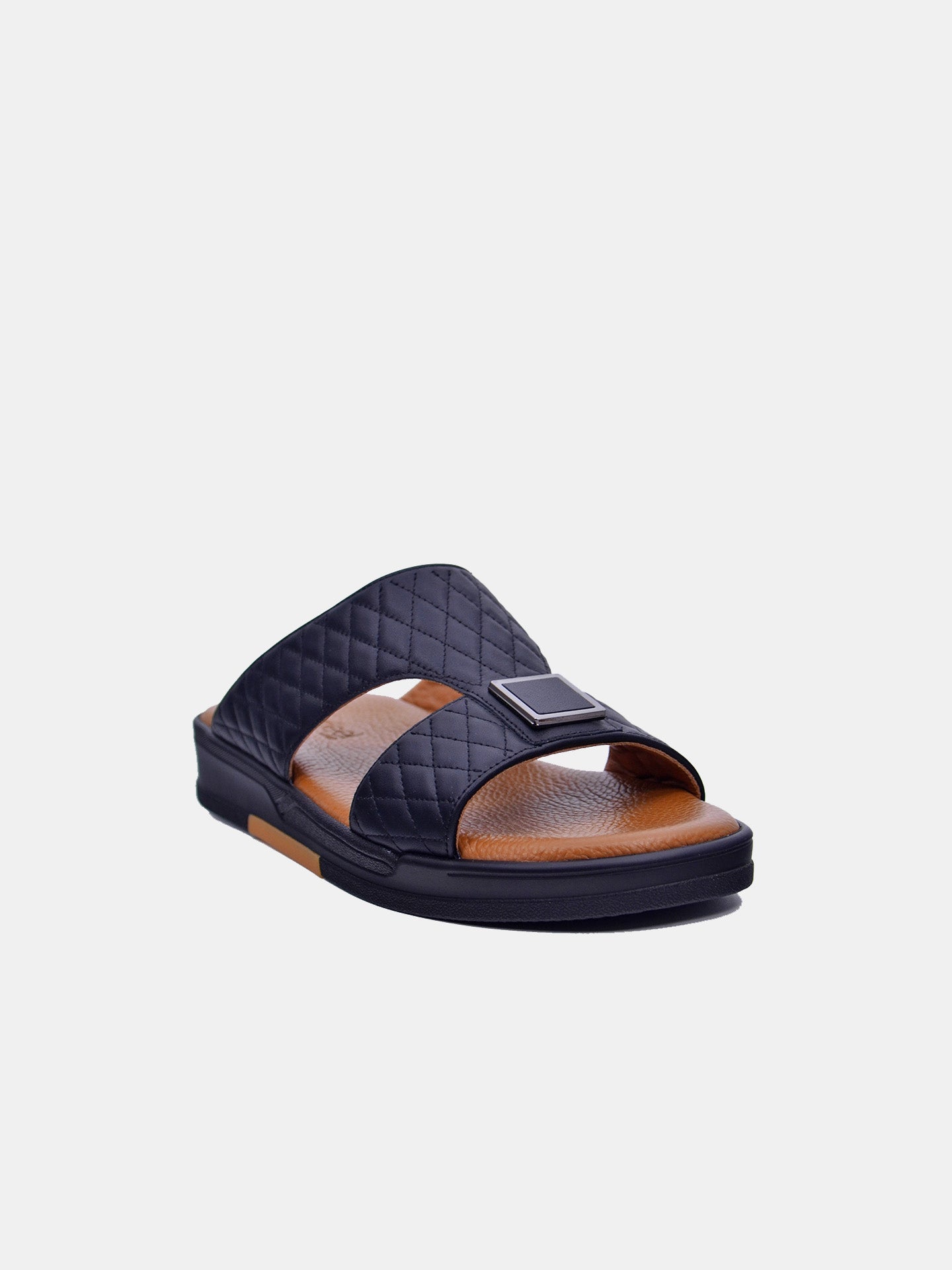 Barjeel Uno MSA-120 Men's Arabic Sandals #color_Black