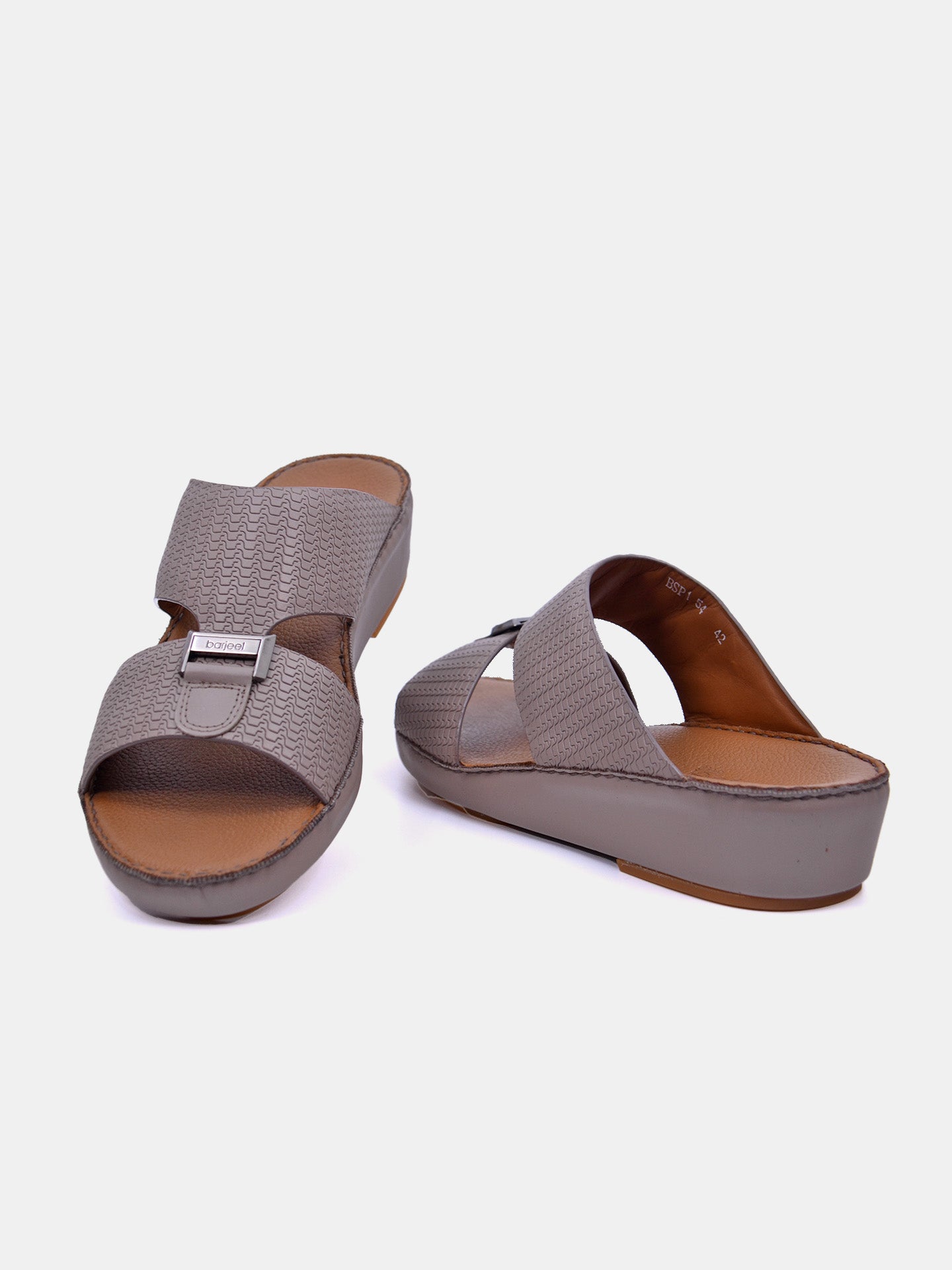 Barjeel Uno BSP1-54 Men's Arabic Sandals #color_Beige