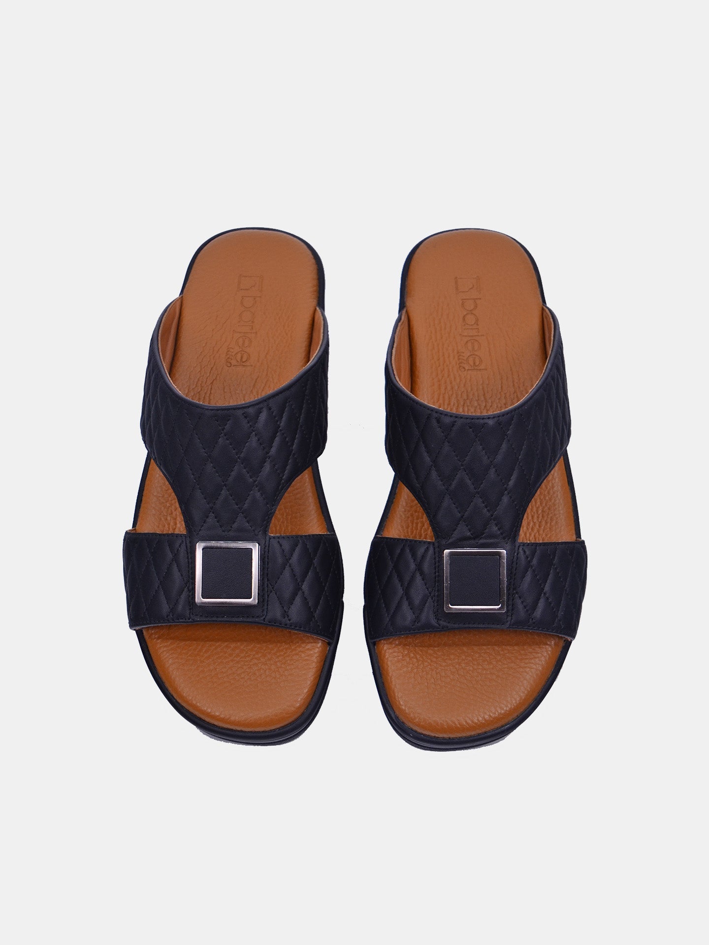 Barjeel Uno MSA-120 Men's Arabic Sandals #color_Black