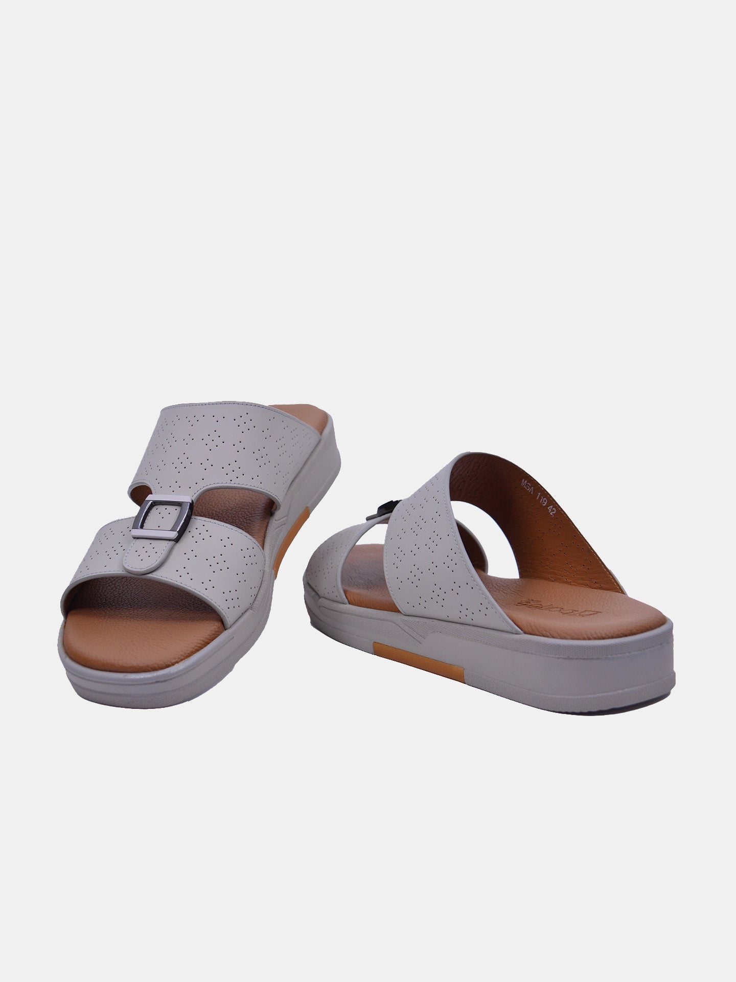 Barjeel Uno MSA-119 Men's Arabic Sandals #color_Gray