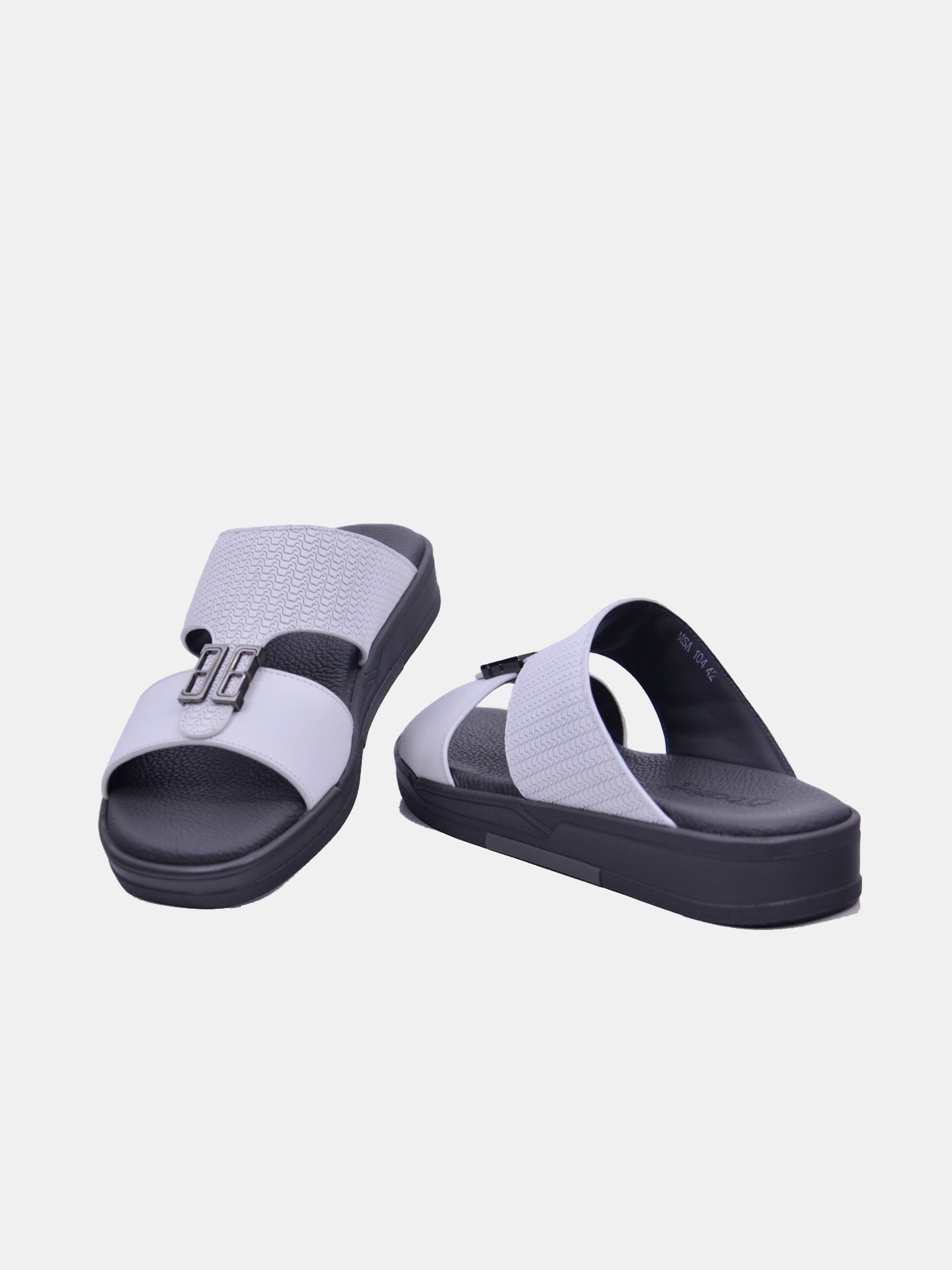 Barjeel Uno MSA-104 Boys Arabic Sandals #color_White