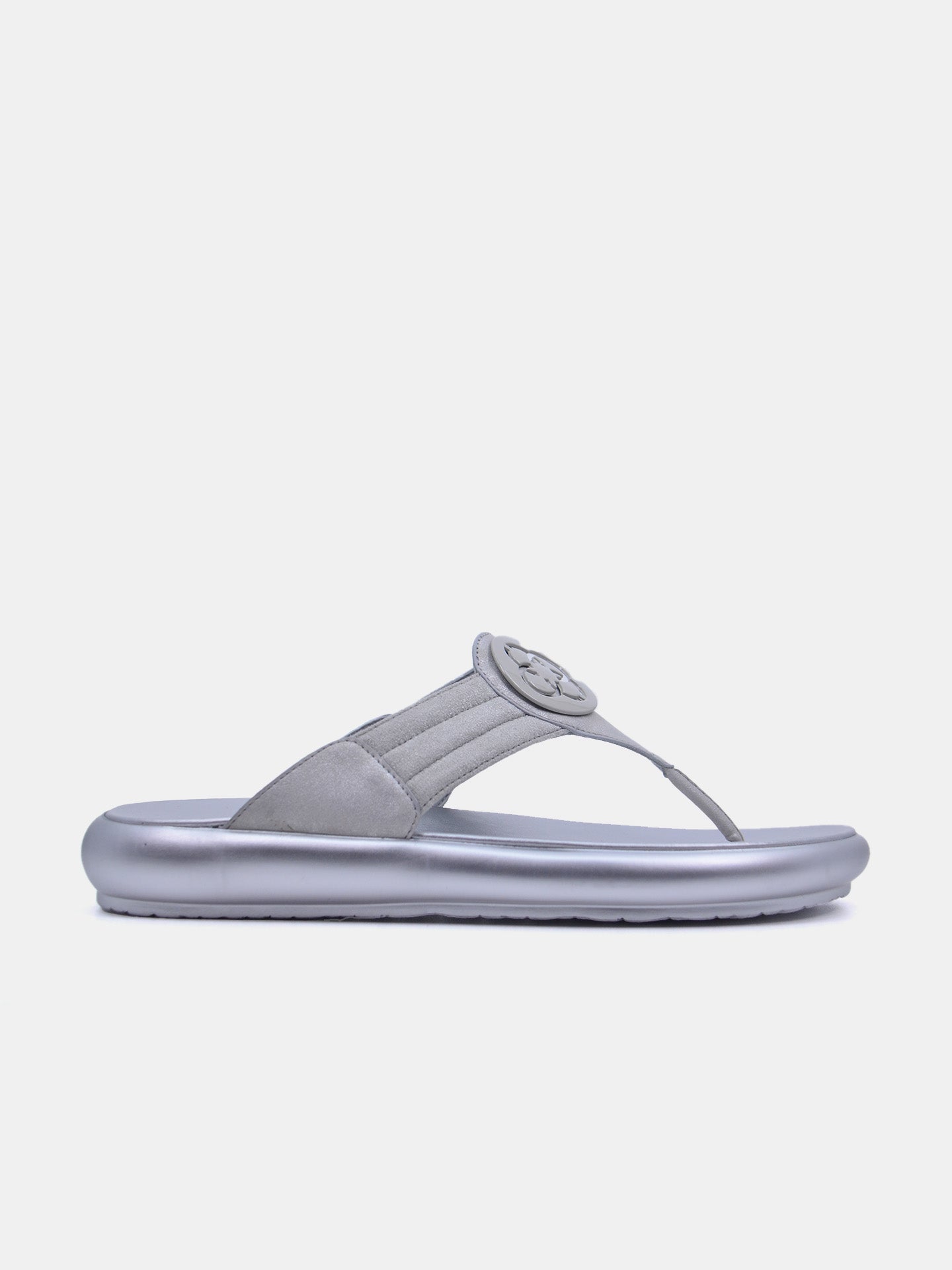 Michelle Morgan 114RC71H Women's Flat Sandals #color_Silver
