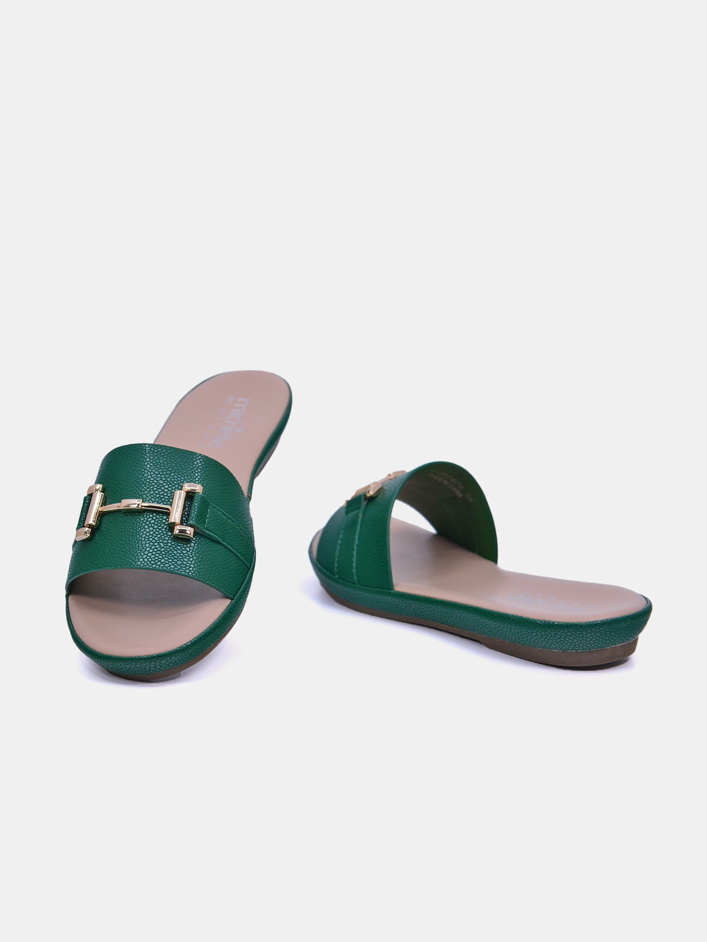 Michelle Morgan 114RC676 Women's Flat Sandals #color_Green