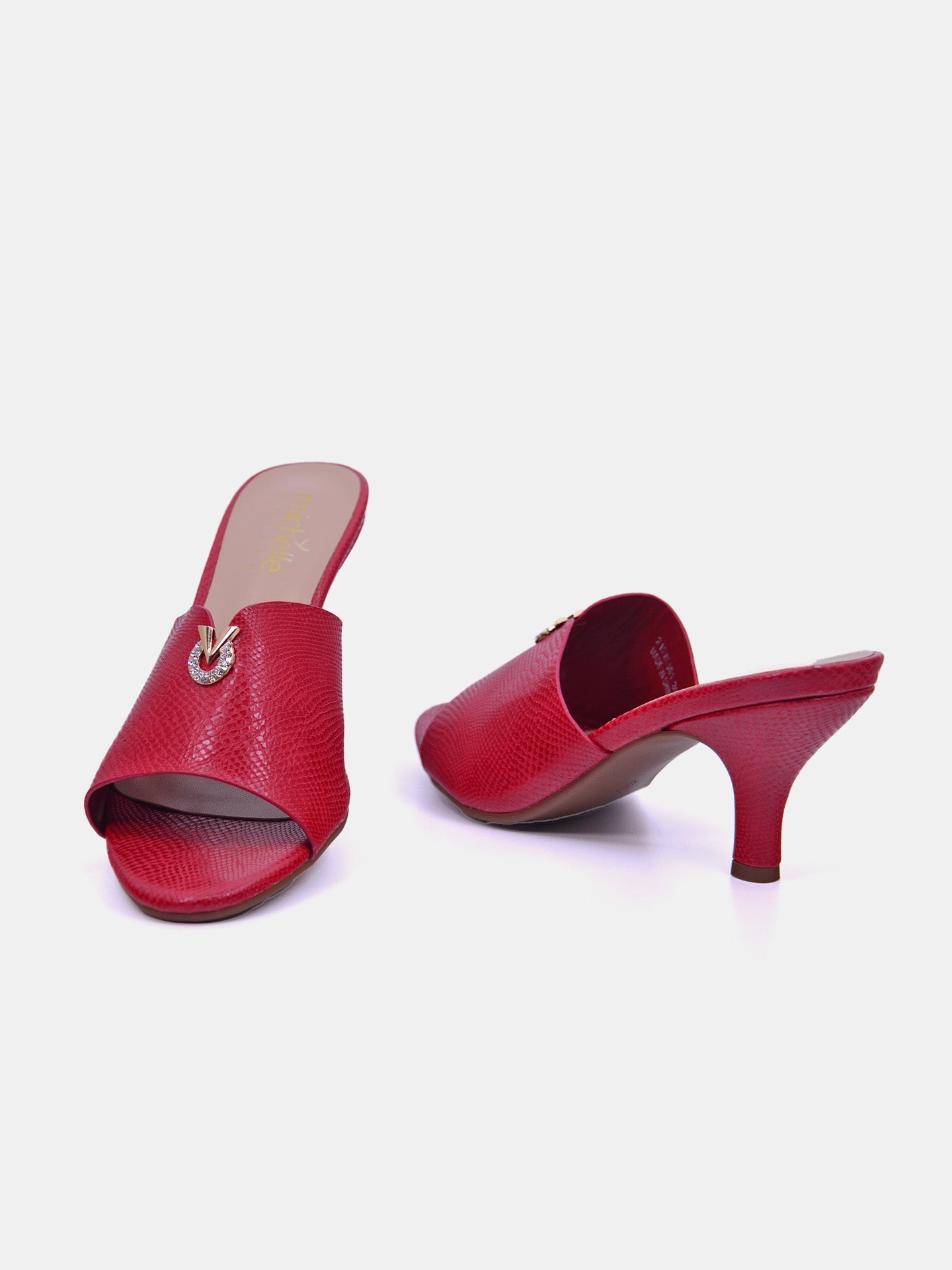 Michelle Morgan 213RC001 Women's Heeled Sandals #color_Red