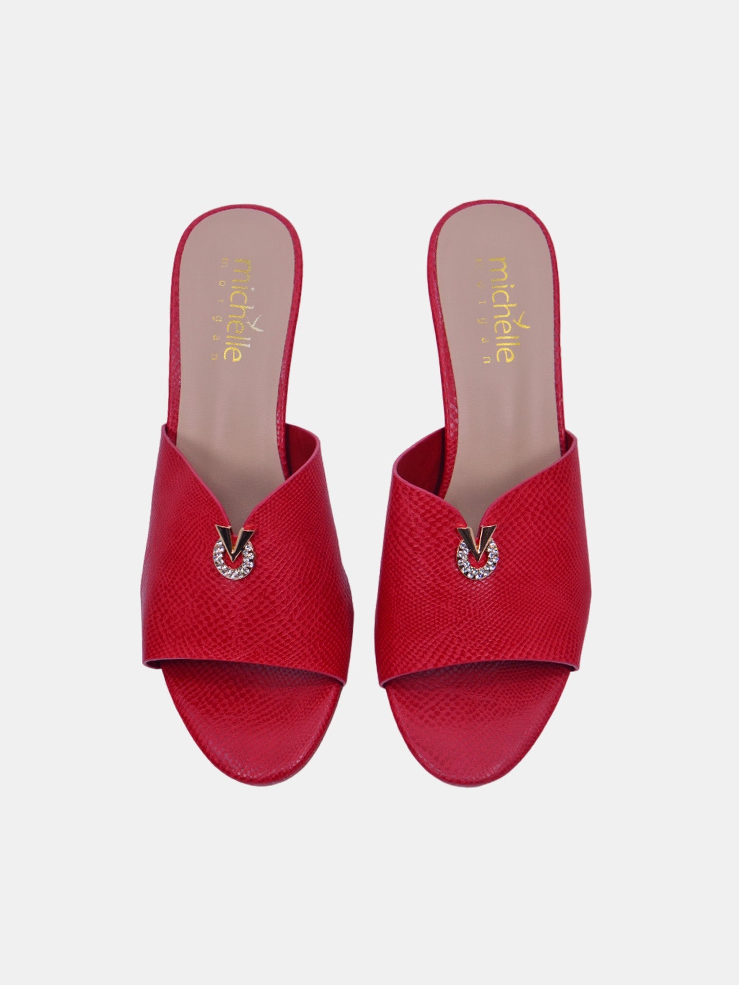 Michelle Morgan 213RC001 Women's Heeled Sandals #color_Red