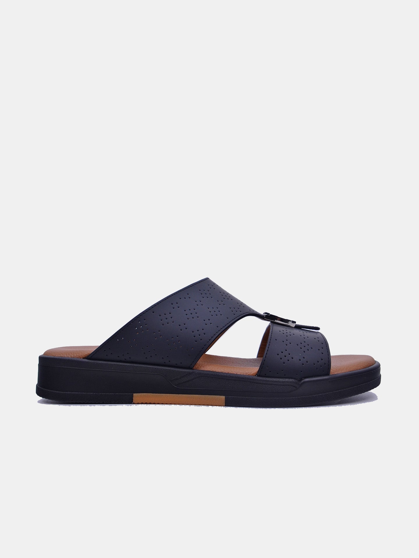 Barjeel Uno MSA-119 Men's Arabic Sandals #color_Black
