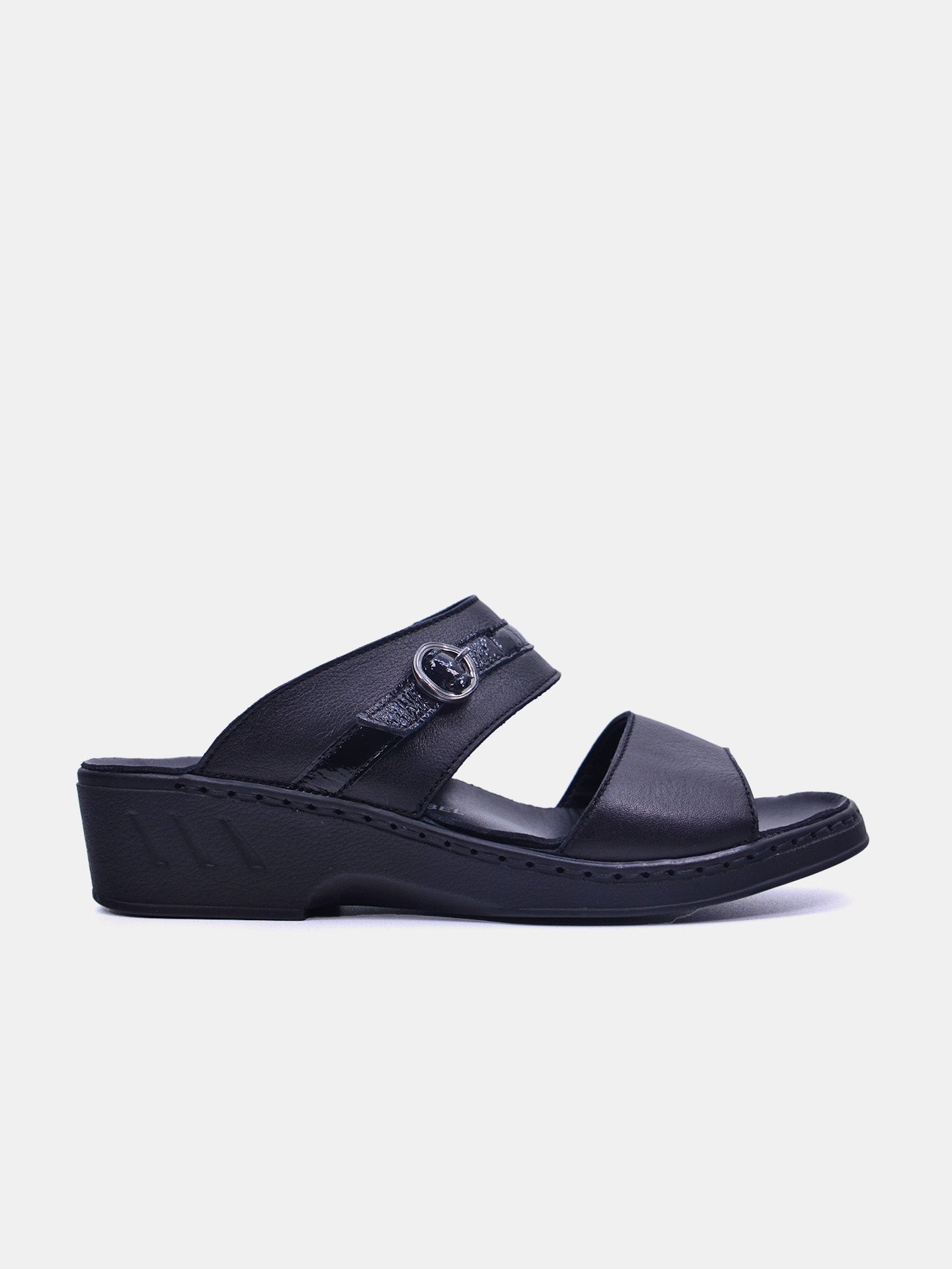 Josef Seibel Women's Flat Sandals #color_Black