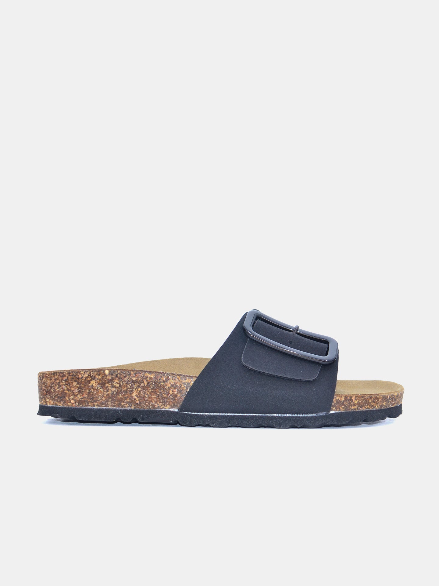 Biochic Women's Madrid Broad Strap Sandals #color_Black