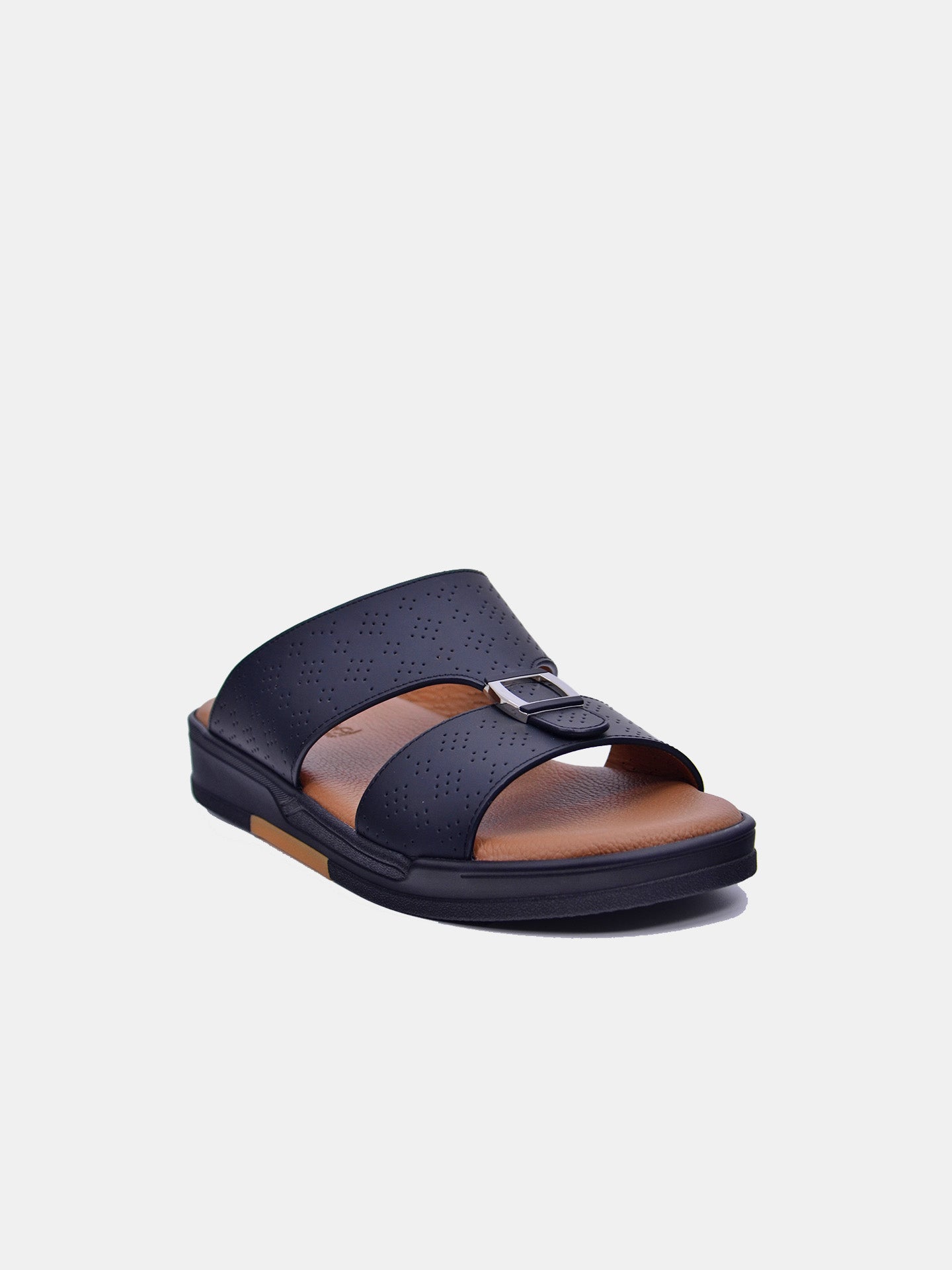 Barjeel Uno MSA-119 Men's Arabic Sandals #color_Black