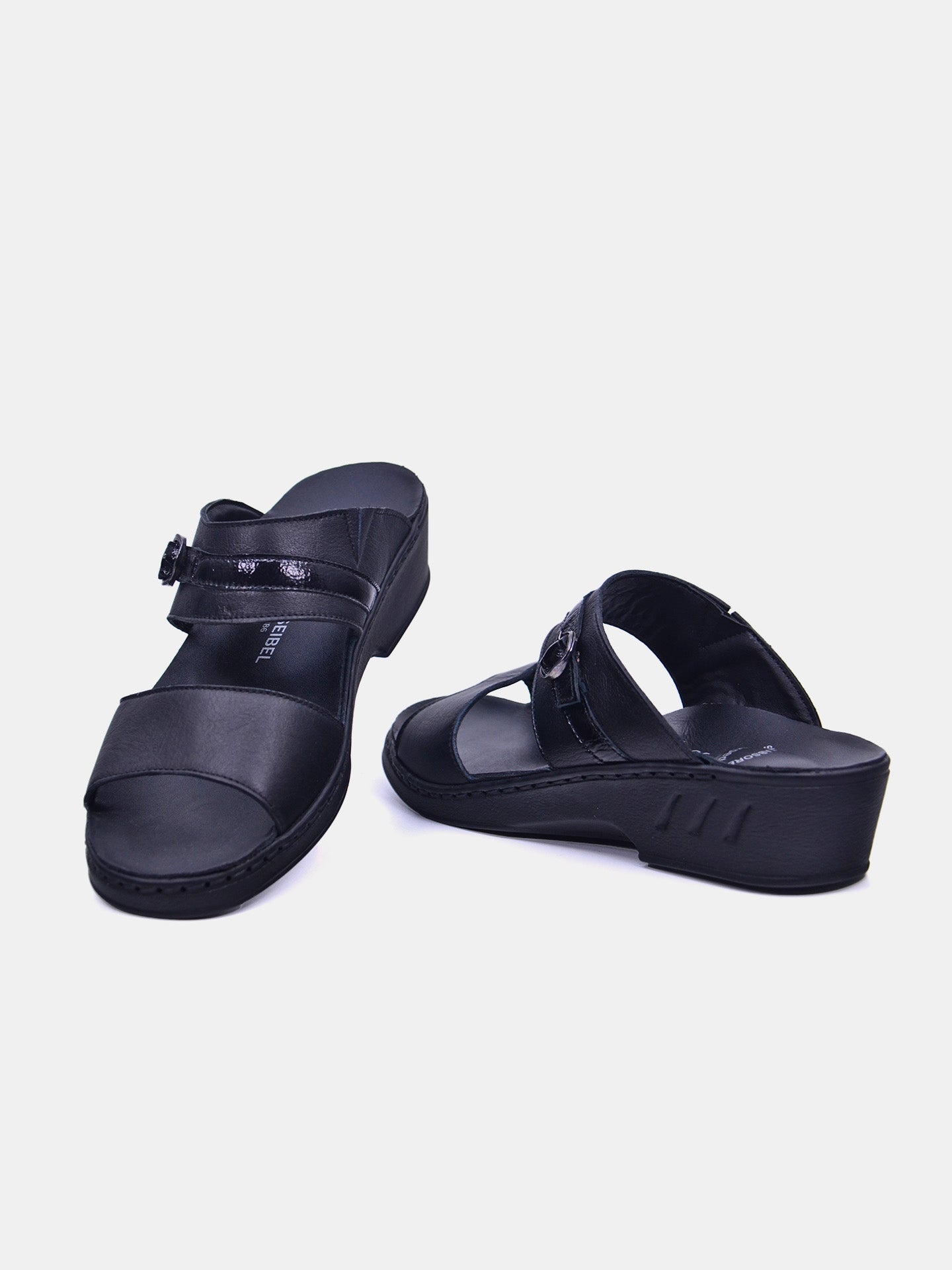 Josef Seibel Women's Flat Sandals #color_Black