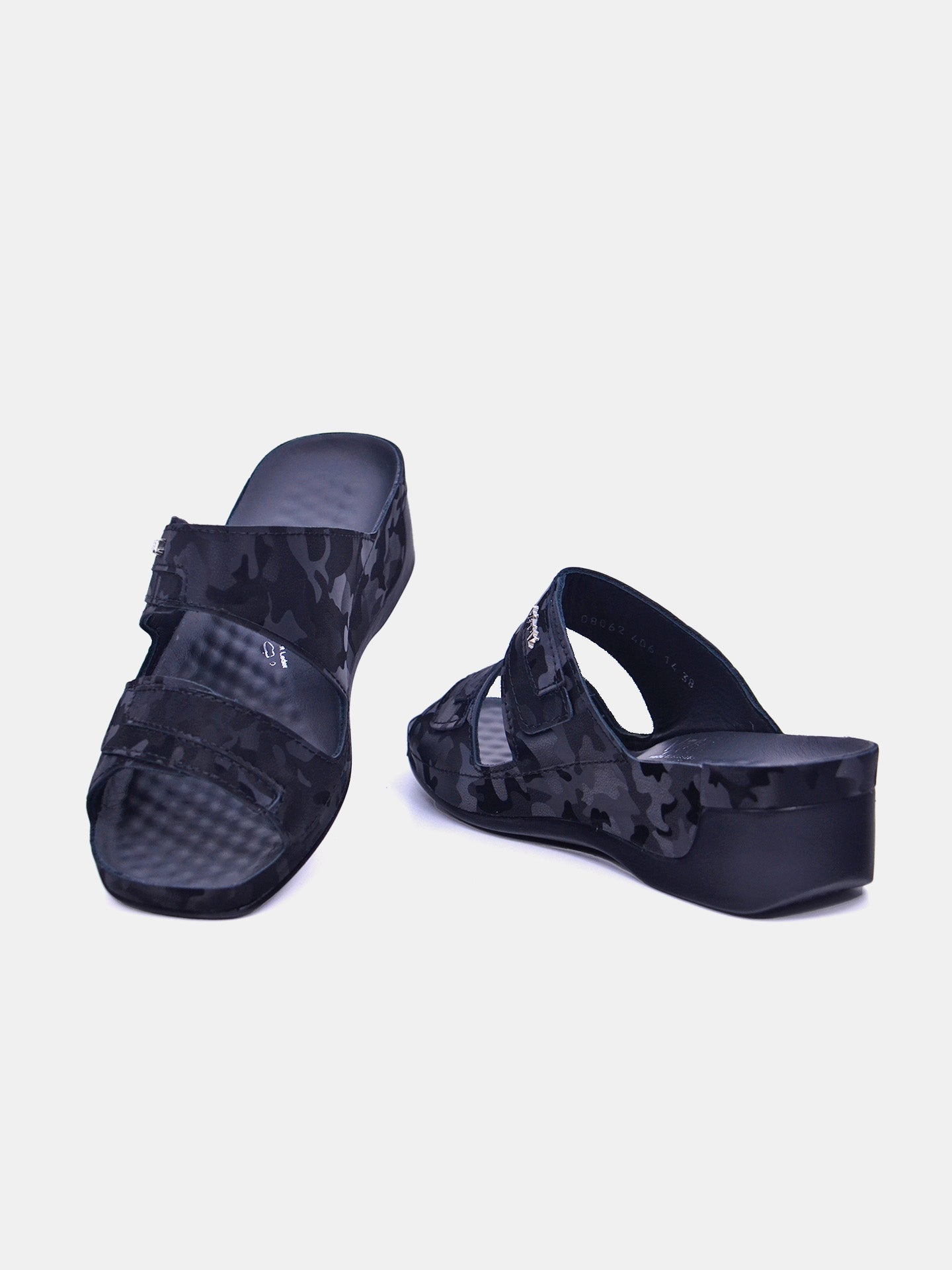 Vital 08062AS Women's Slider Sandals #color_Black