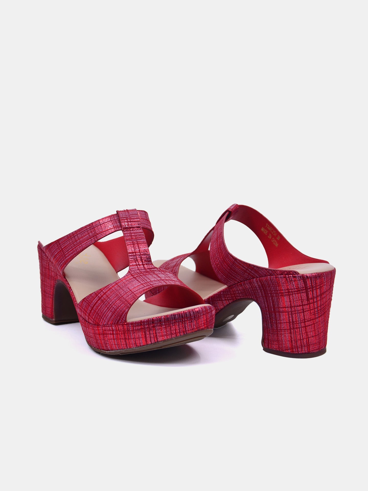 Michelle Morgan 114RC25H Women's Heels Sandals #color_Red
