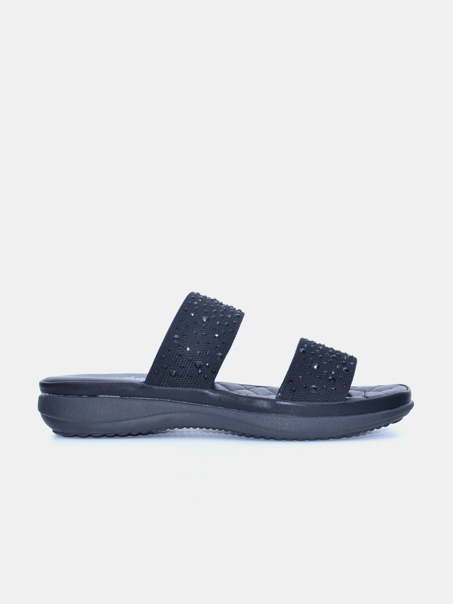 Michelle Morgan 214ZD138 Women's Flat Sandals #color_Black