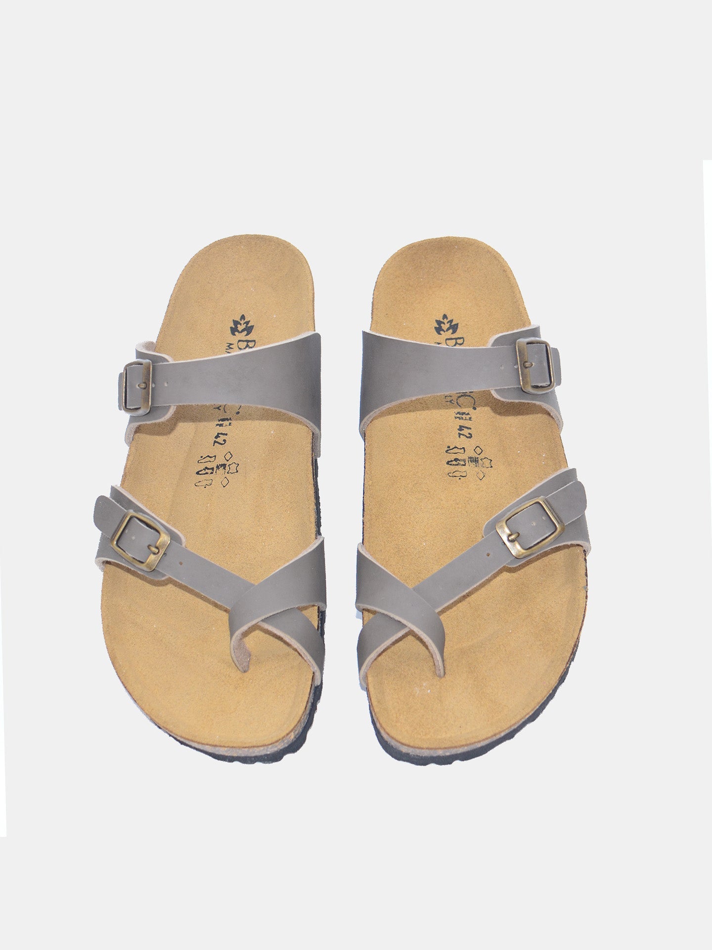 Biochic Men's Toe Type Sandals #color_Brown