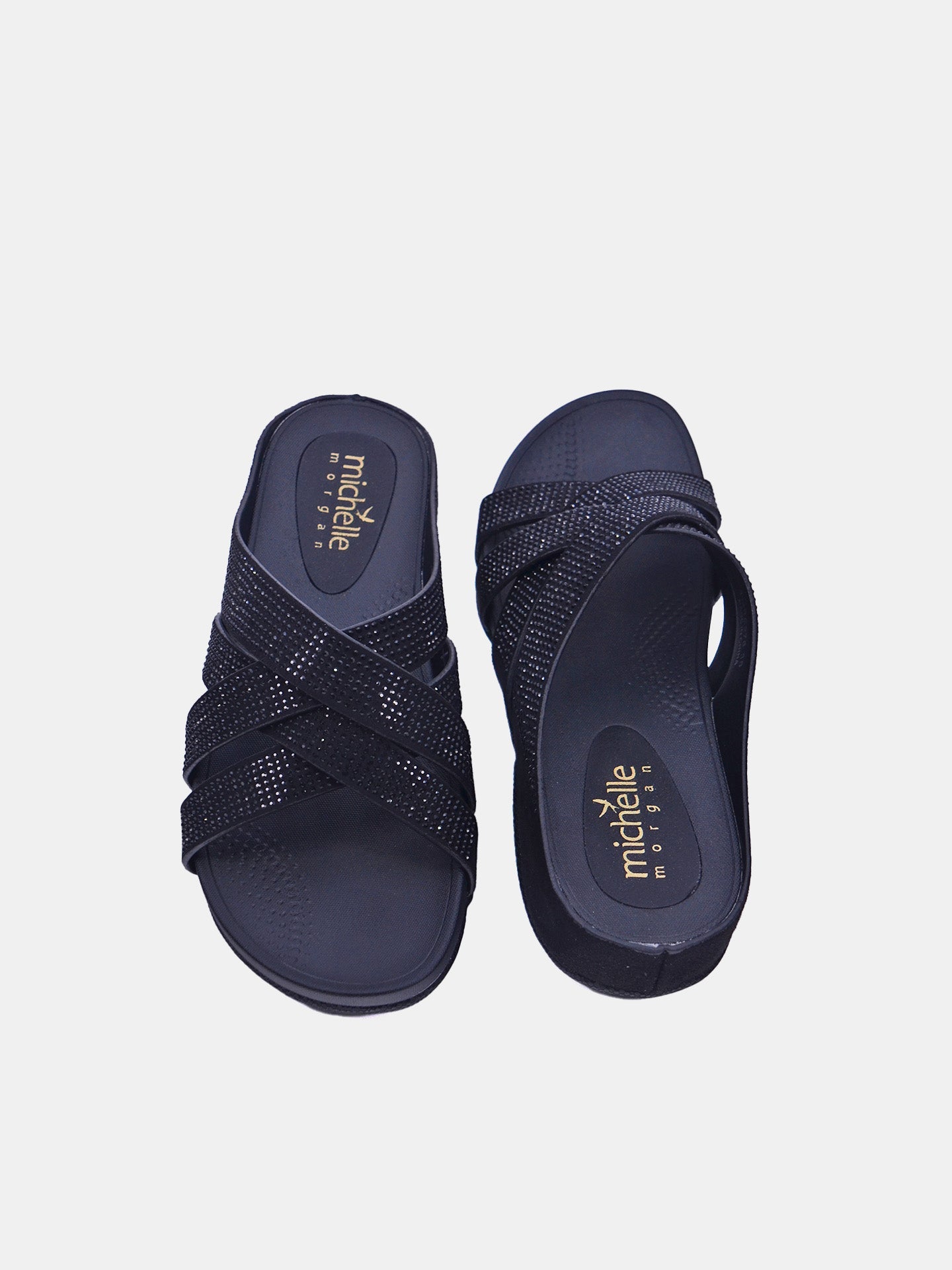 Michelle Morgan 114RC278 Women's Casual Sandals #color_Black