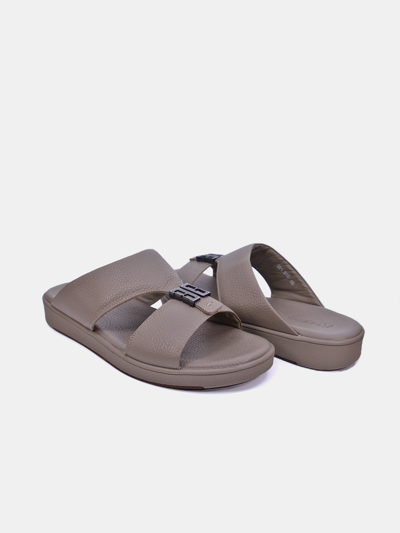 Barjeel Uno SP1-012 Men's Arabic Sandals #color_Beige