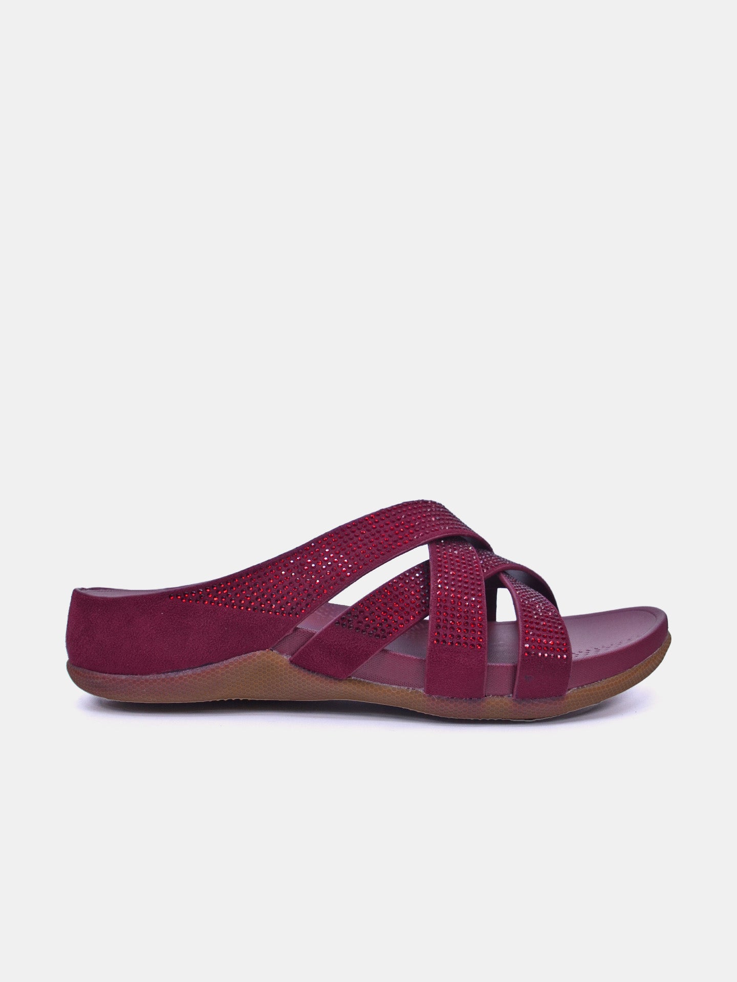 Michelle Morgan 114RC278 Women's Casual Sandals #color_Maroon