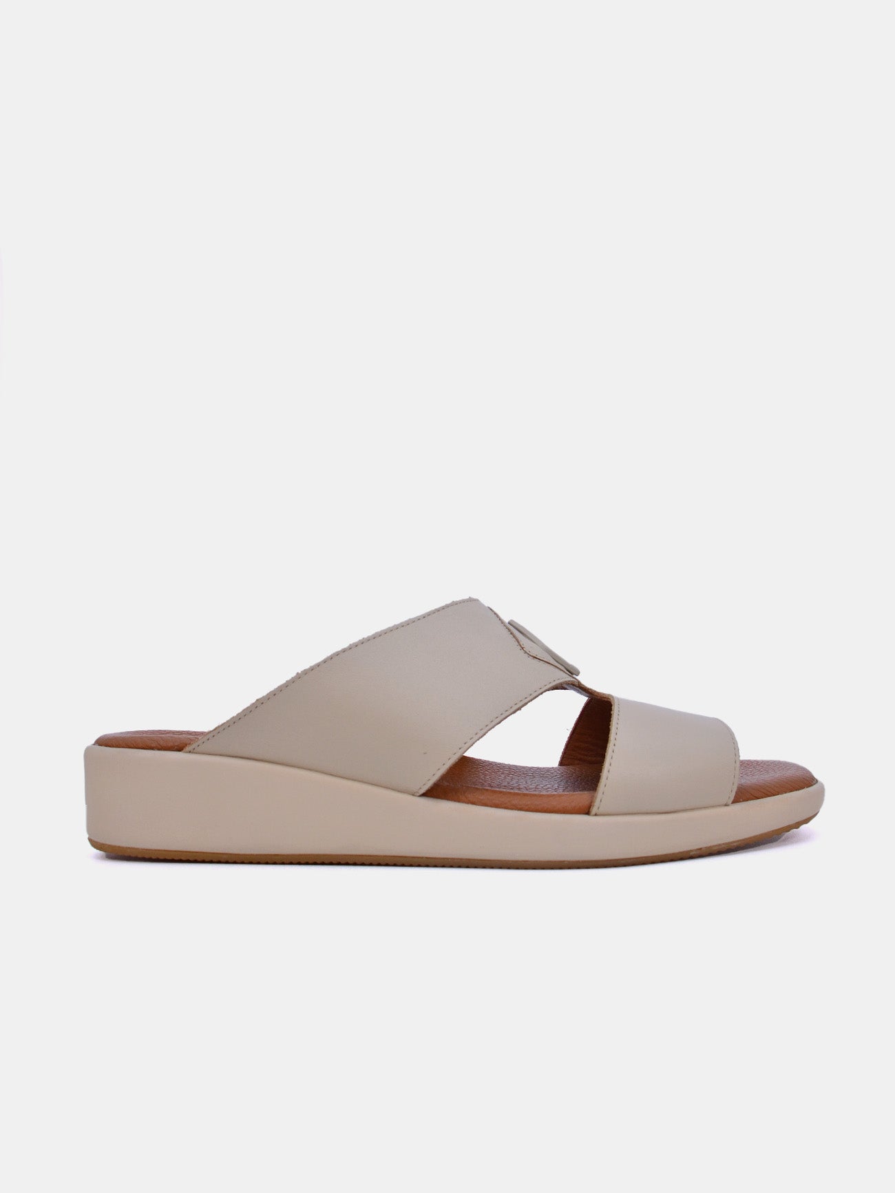 Barjeel Uno BGT-05 Men's Arabic Sandals #color_Beige