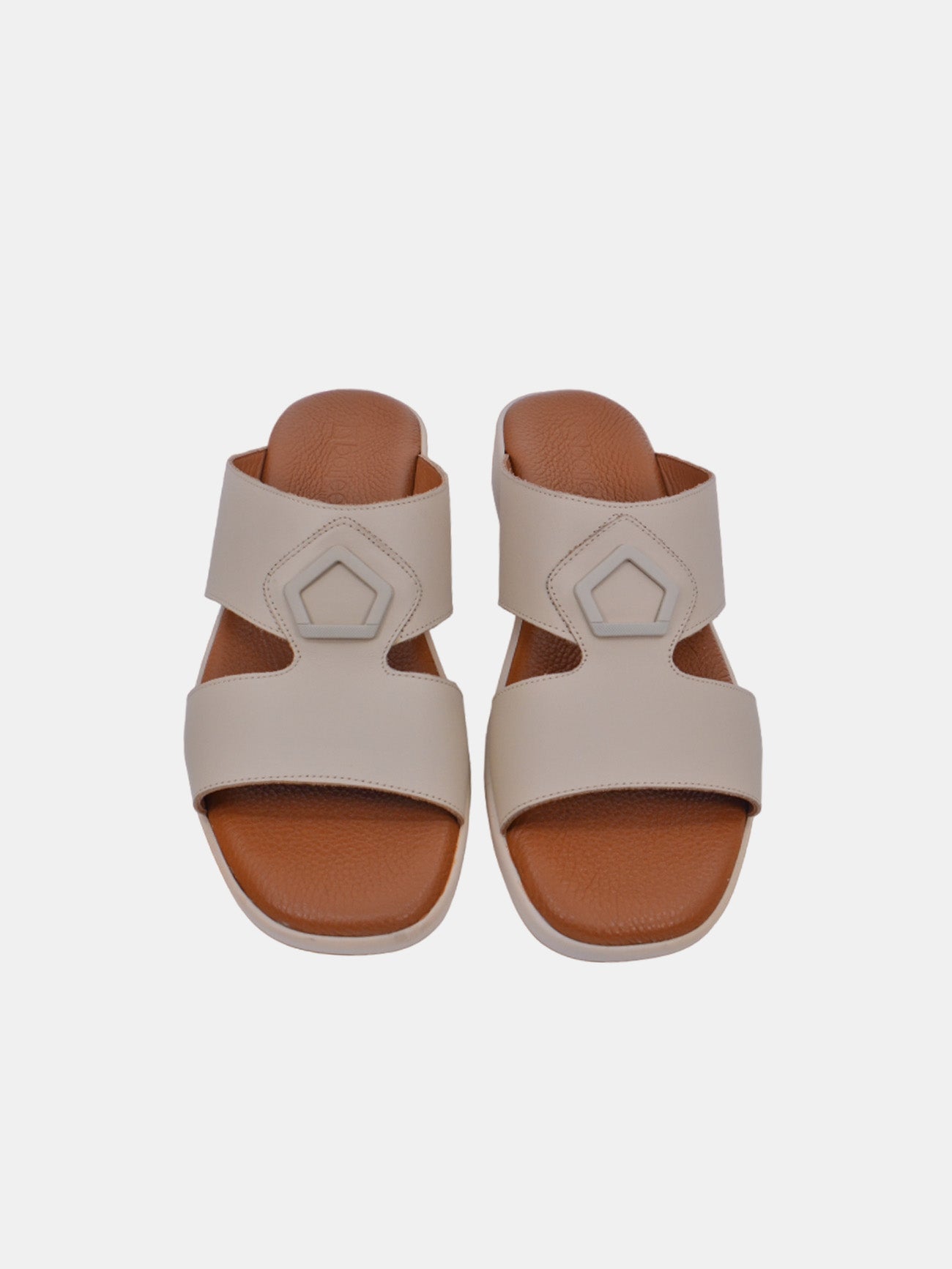 Barjeel Uno BGT-05 Men's Arabic Sandals #color_Beige