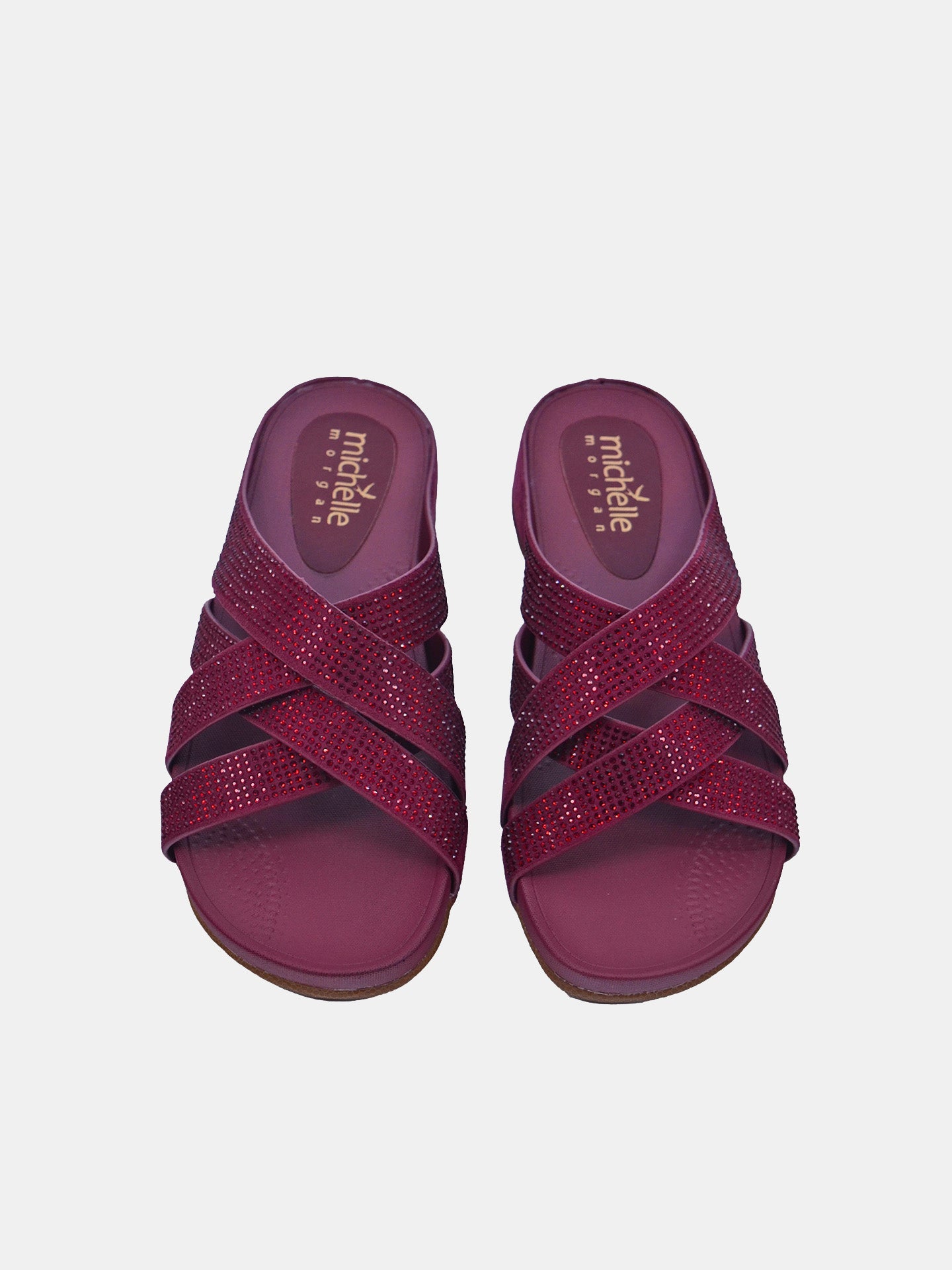 Michelle Morgan 114RC278 Women's Casual Sandals #color_Maroon