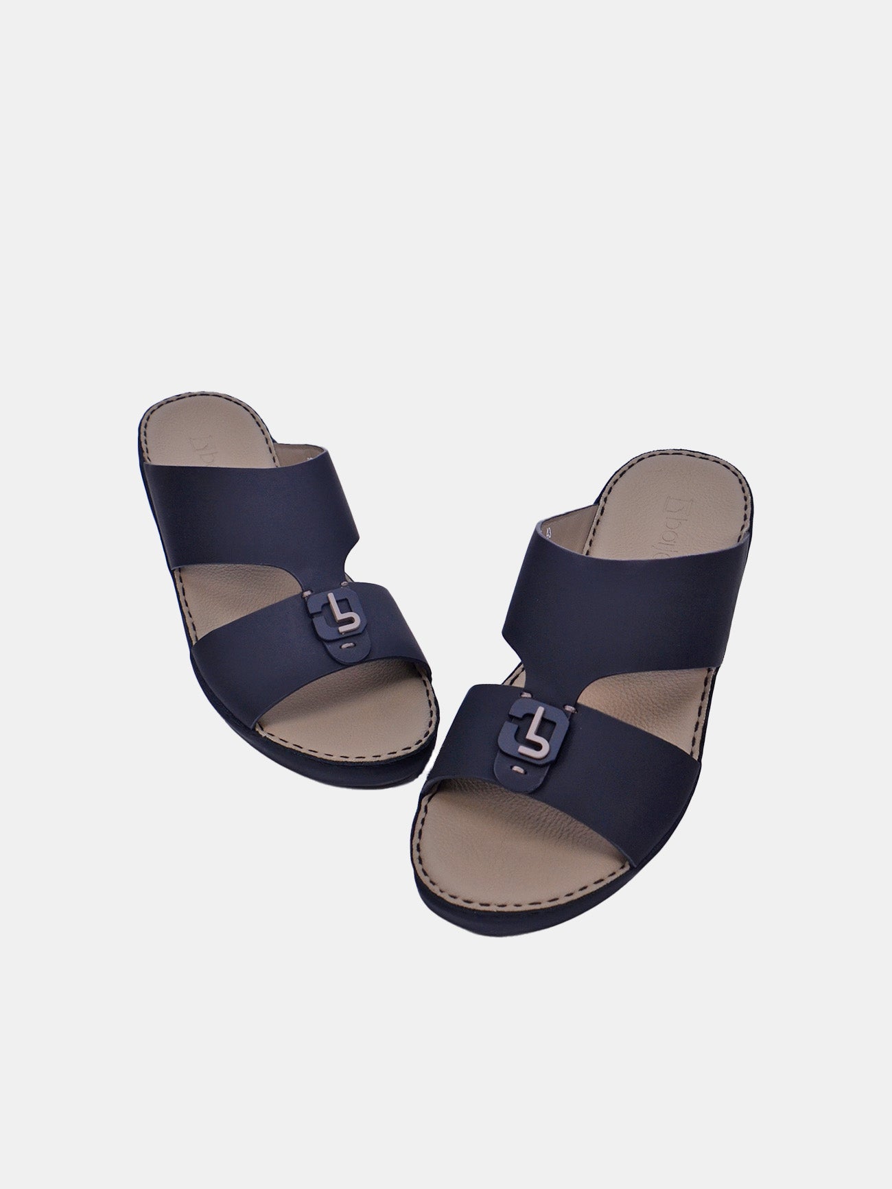Barjeel Uno BSP1-55 Men's Arabic Sandals #color_Black