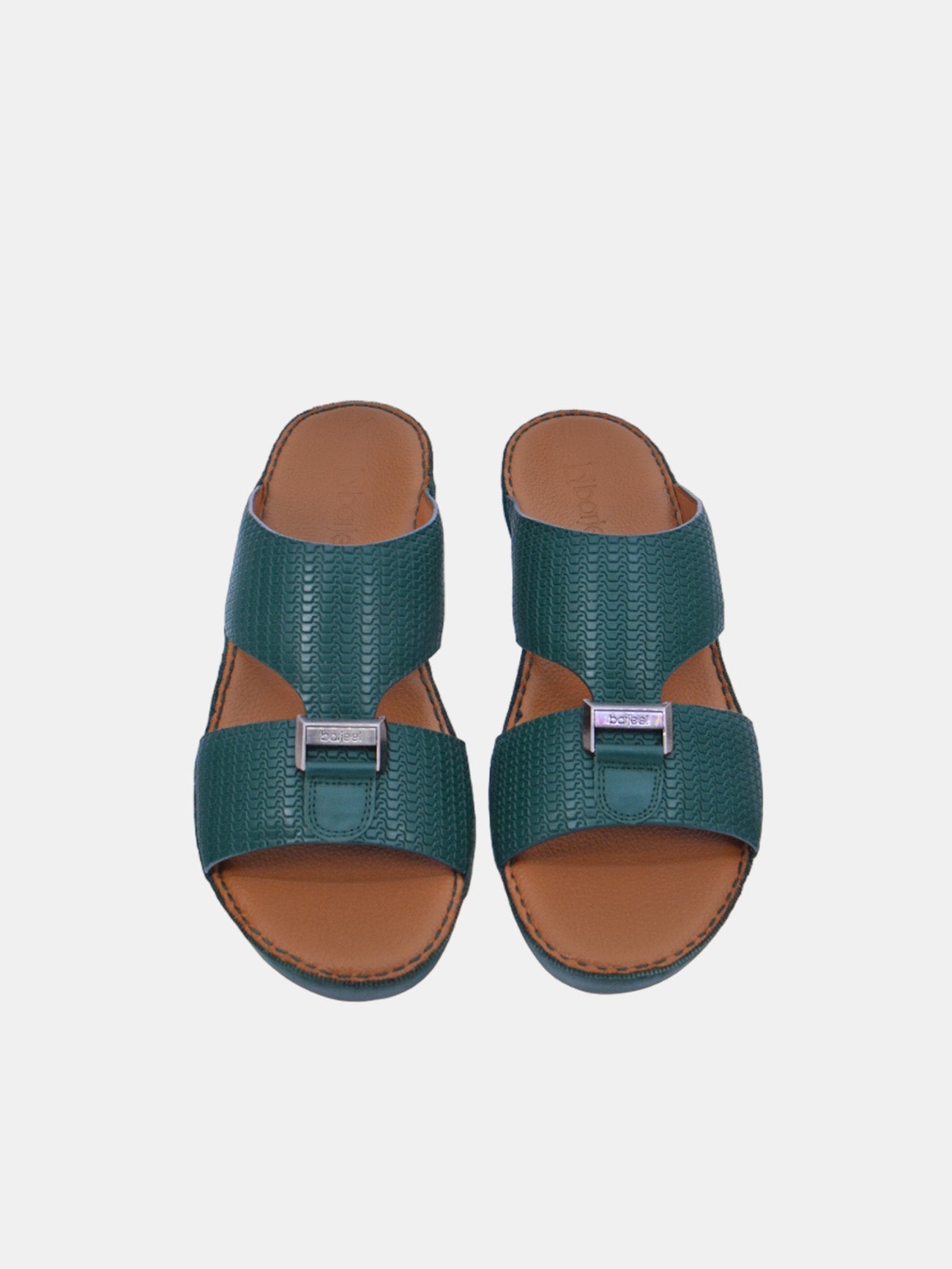 Barjeel Uno BSP1-54 Boys Arabic Sandals #color_Green