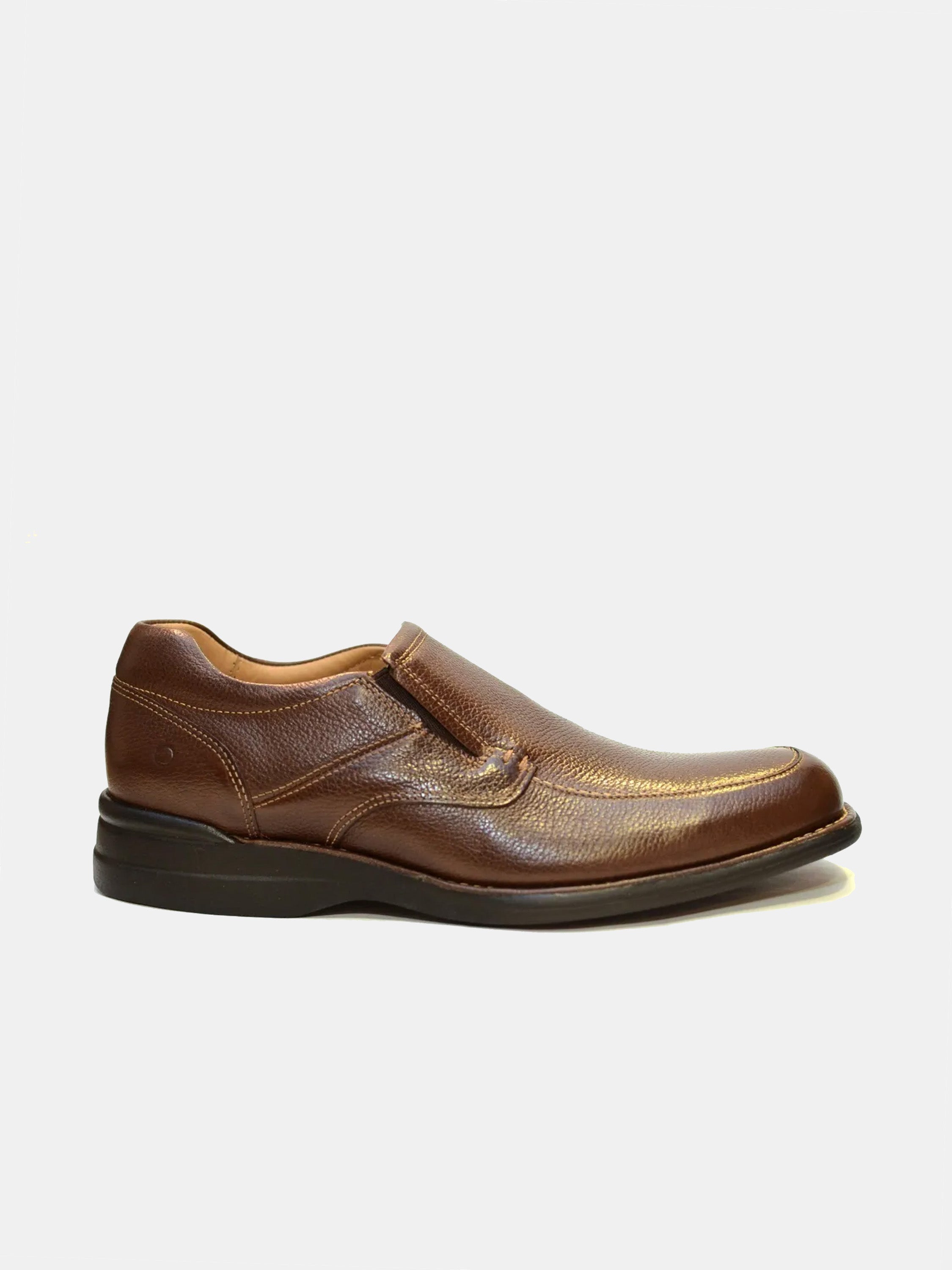 Democrata Men's Flex Cushion Leather Moccasin #color_Brown