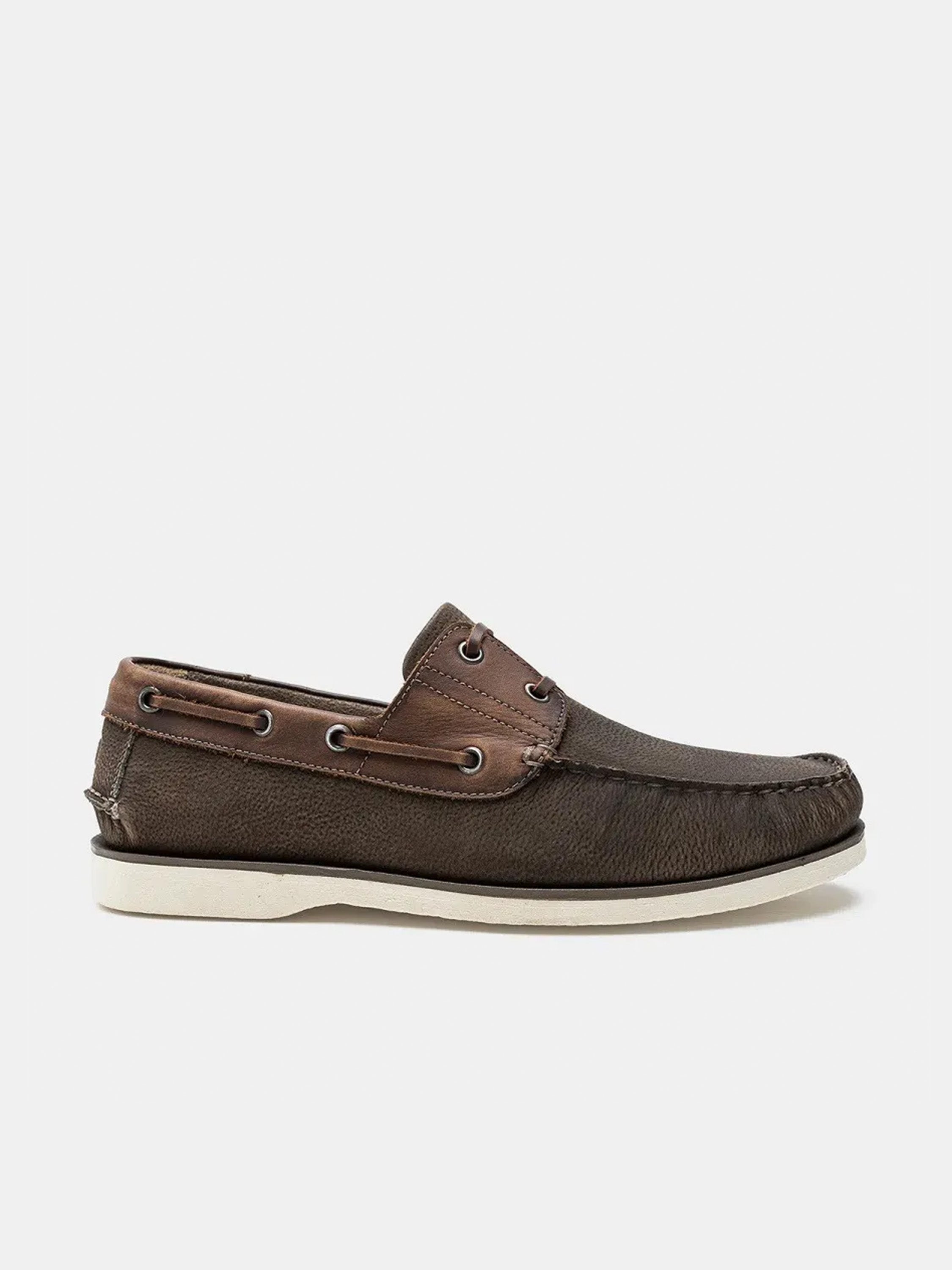 Democrata Men's Denim Deck Moccasin #color_Brown