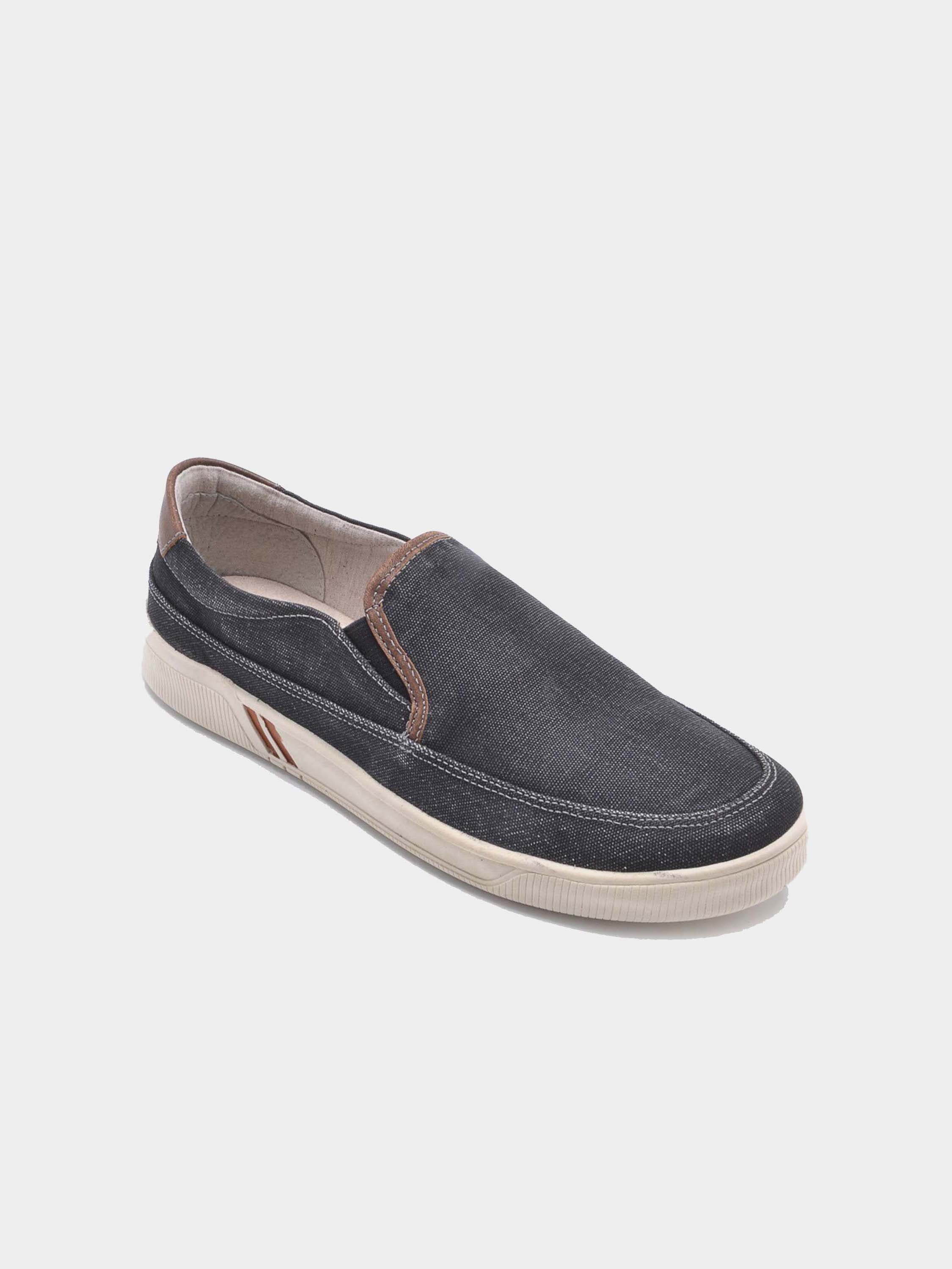 Democrata Skip Men's Slip On Shoes #color_Black
