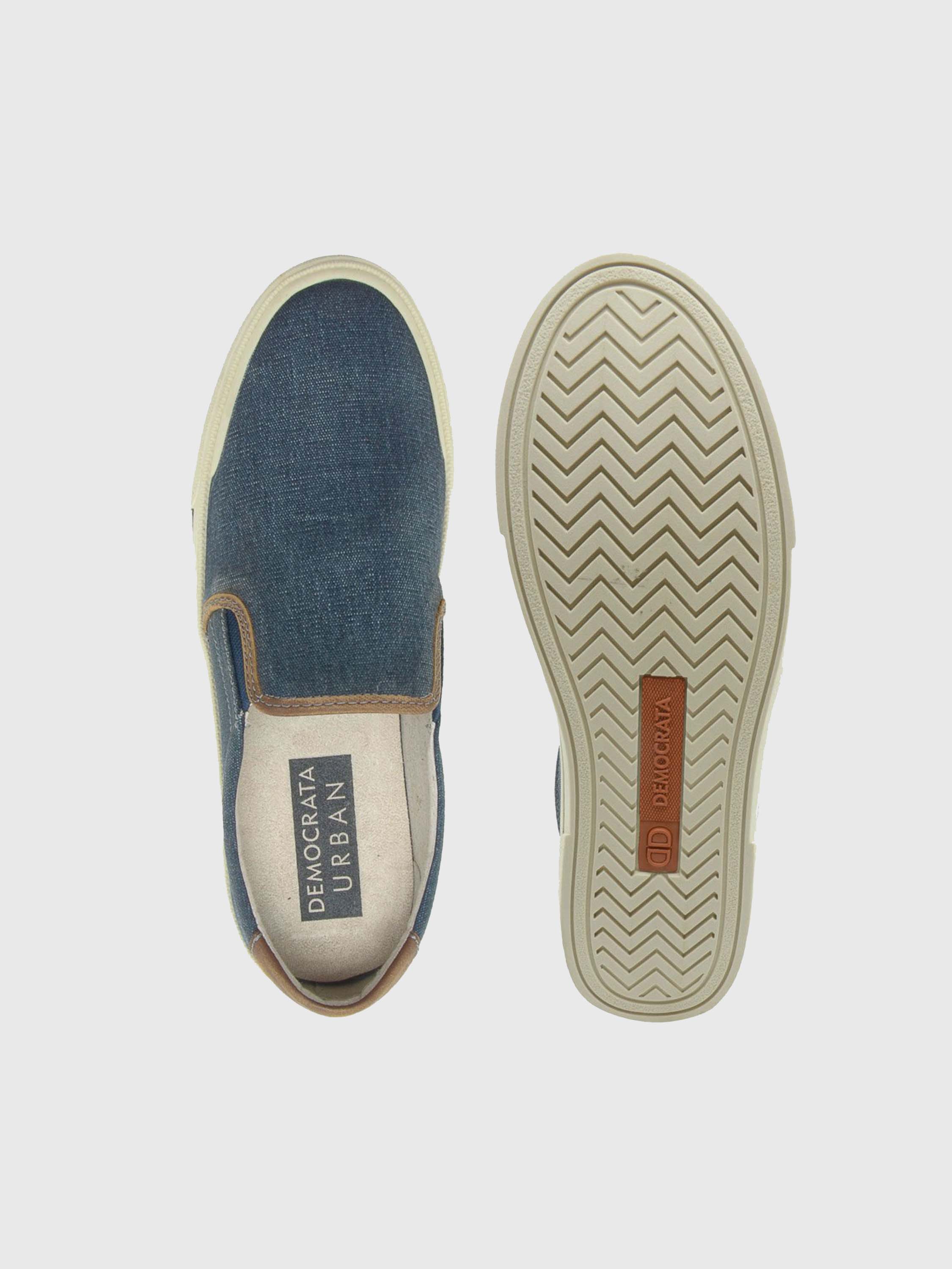 Democrata Blow Men's Casual Slip On Shoes #color_Blue