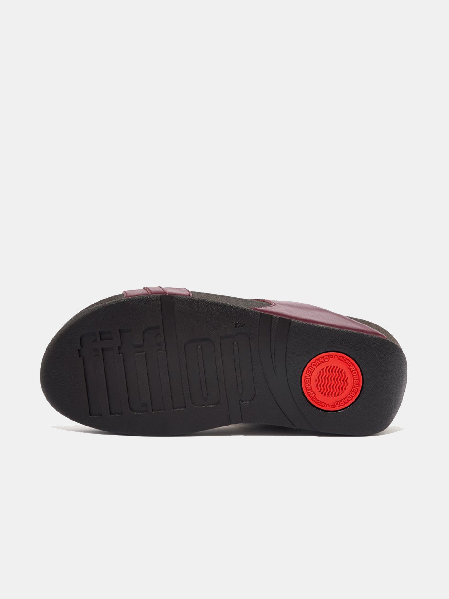 Fitflop Women's Hallye Chain Leather H-Bar Slides #color_Purple