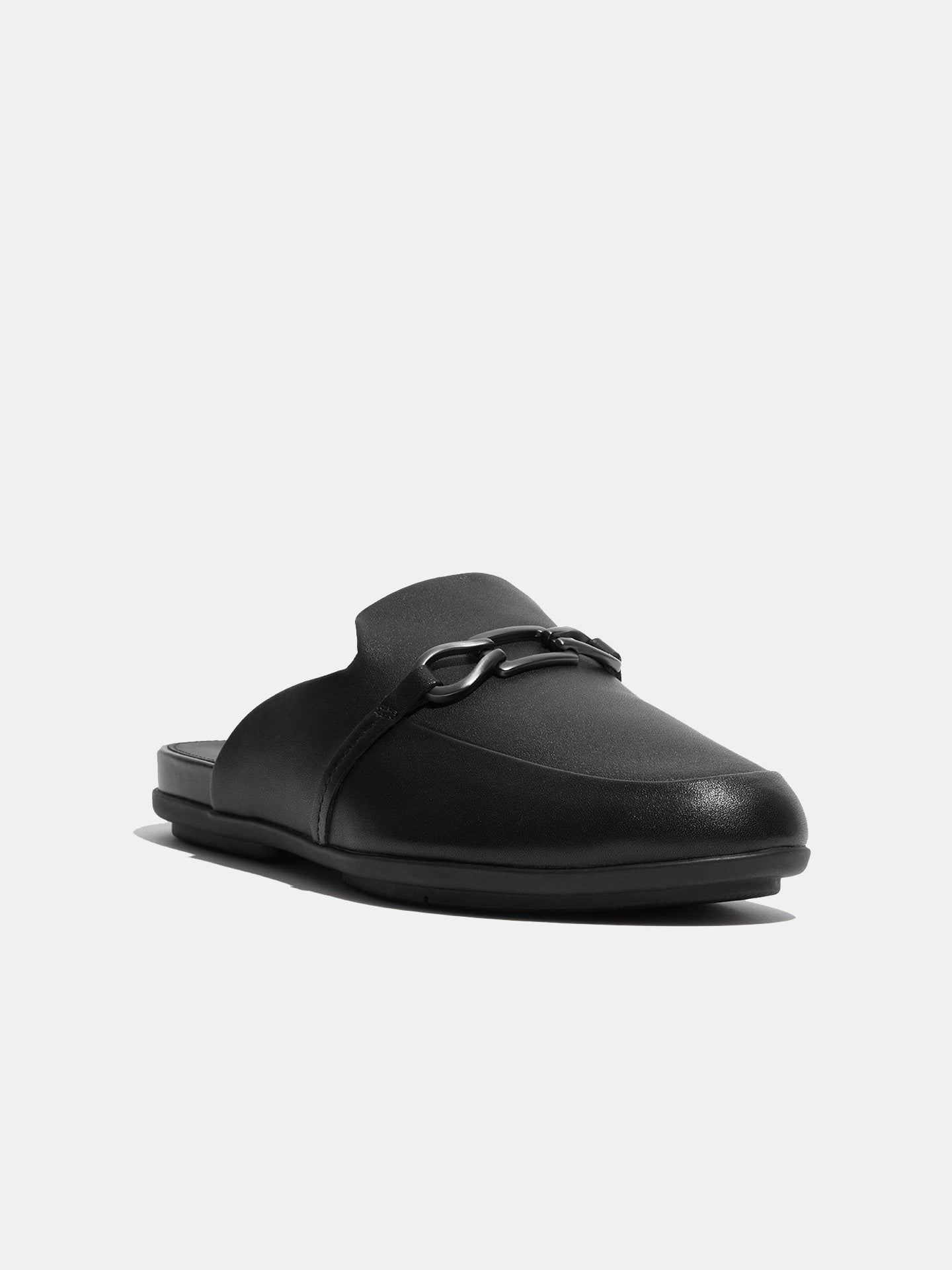 Fitflop Women's Gracie Chain Leather Mules #color_Black