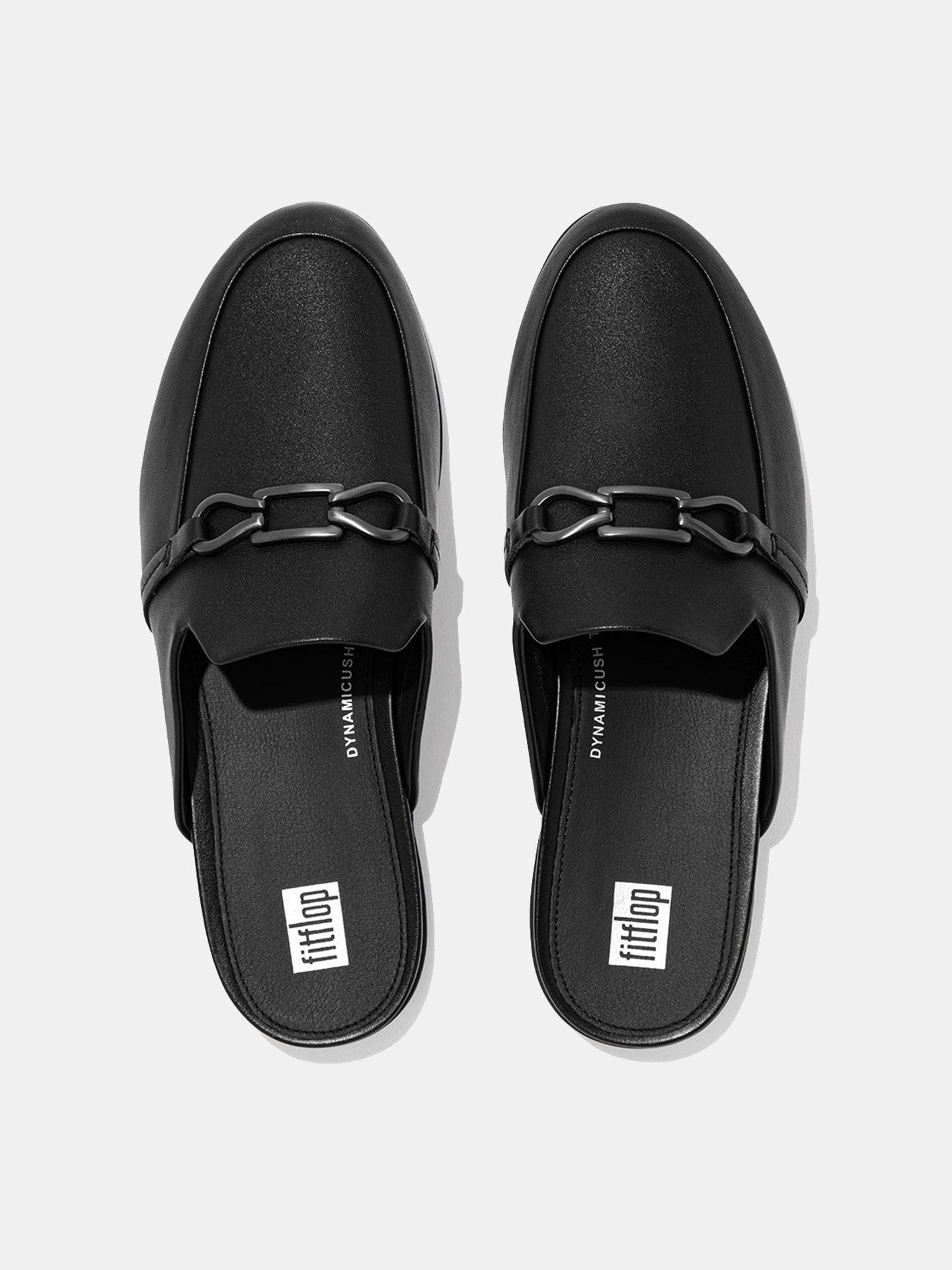 Fitflop Women's Gracie Chain Leather Mules #color_Black