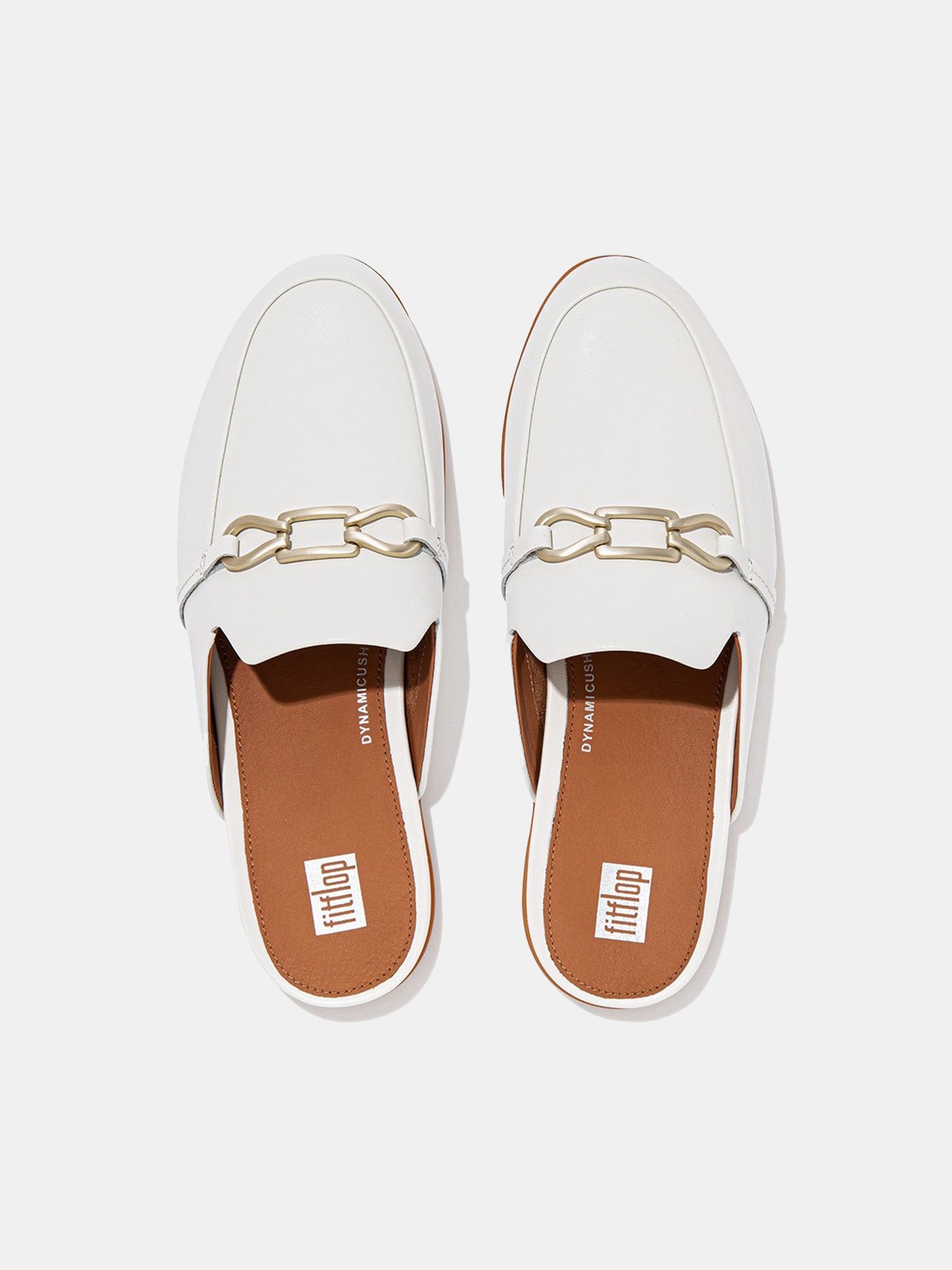 Fitflop Women's Gracie Chain Leather Mules #color_Beige