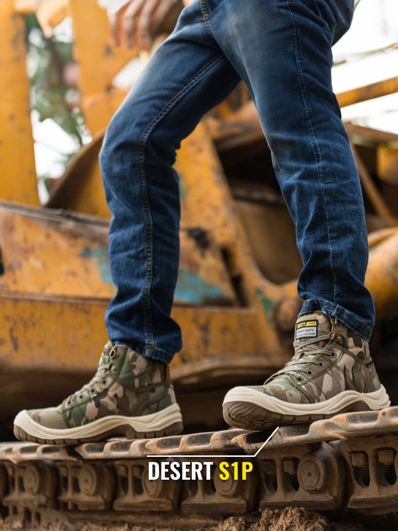 Safety Jogger Desert S1P SRC Boots #color_Green