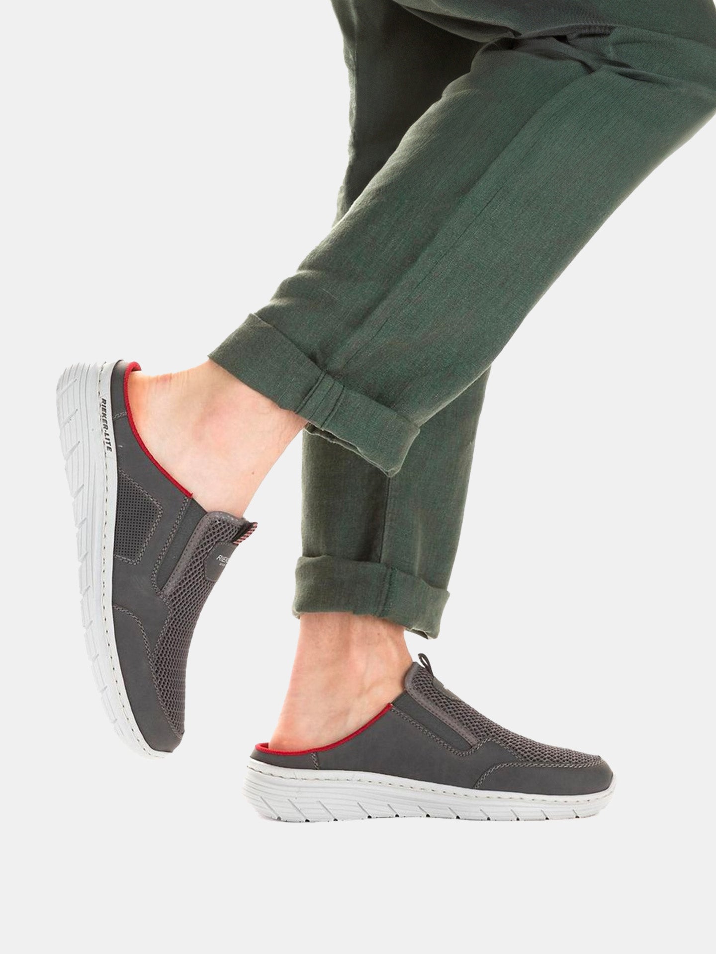 Rieker 13195 Men's Mules #color_Gray