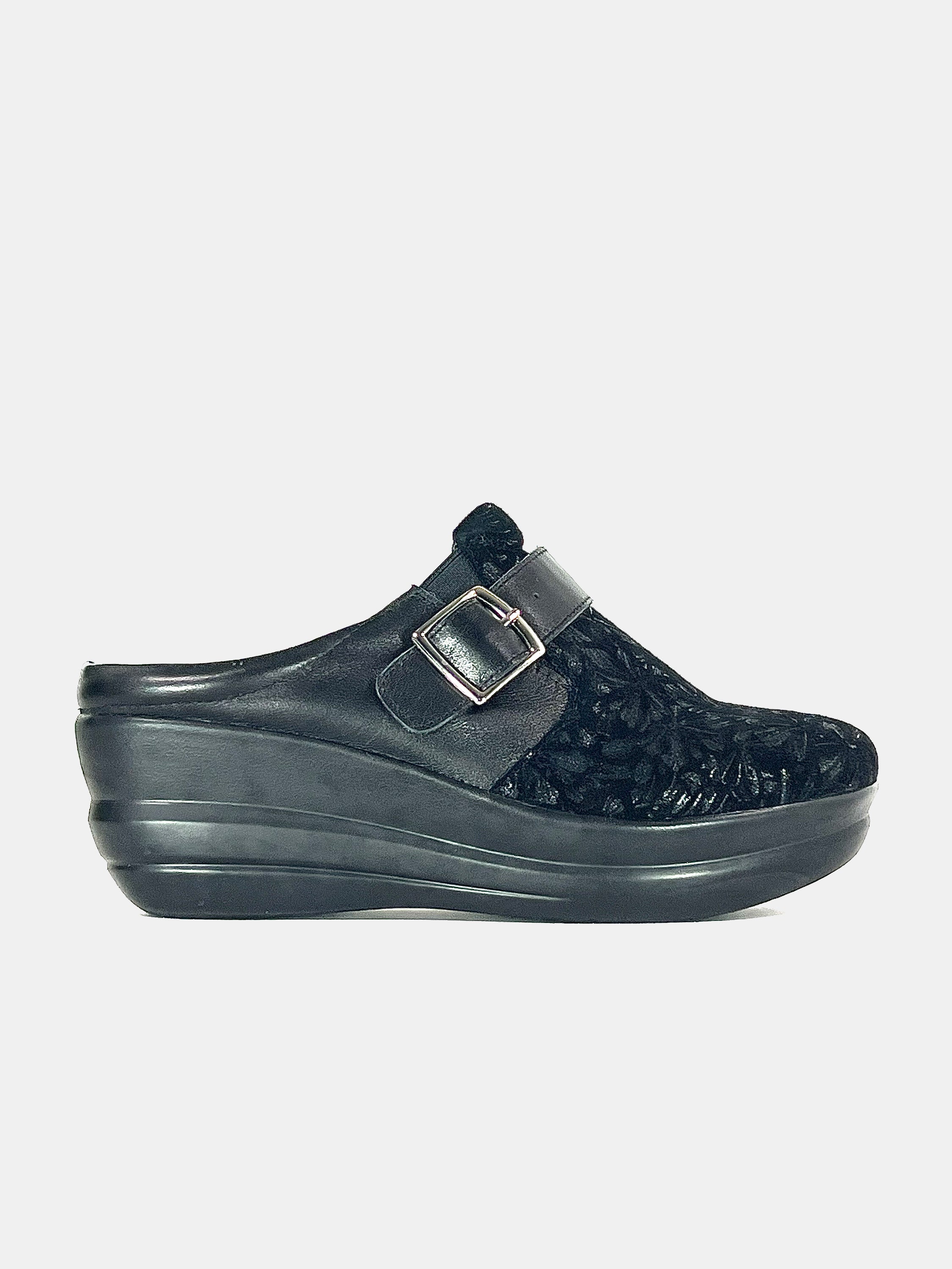 Michelle Morgan 19009-B2 Women's Mule Shoes #color_Black
