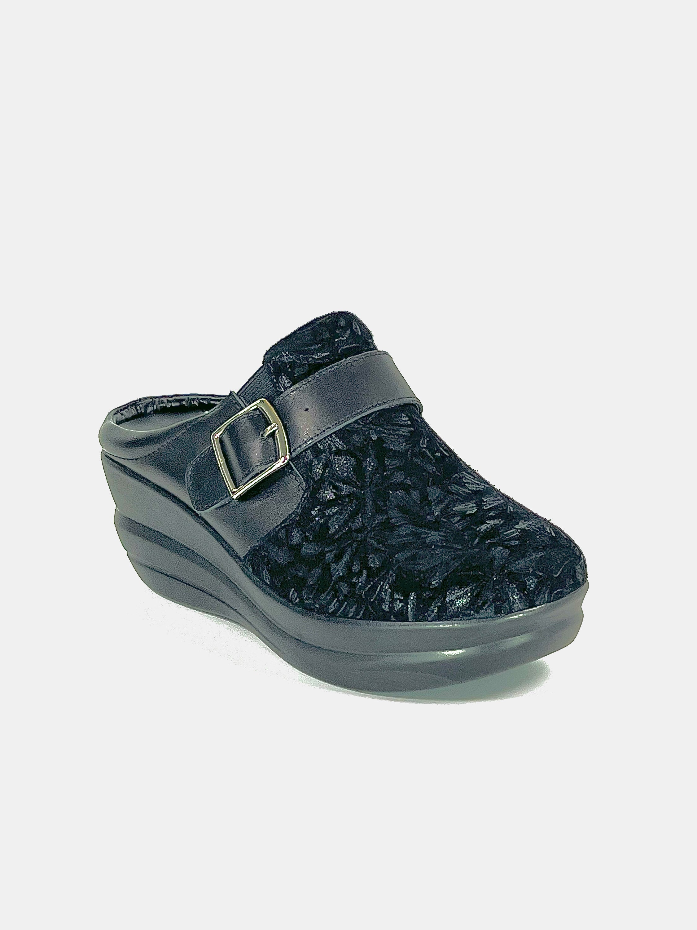 Michelle Morgan 19009-B2 Women's Mule Shoes #color_Black