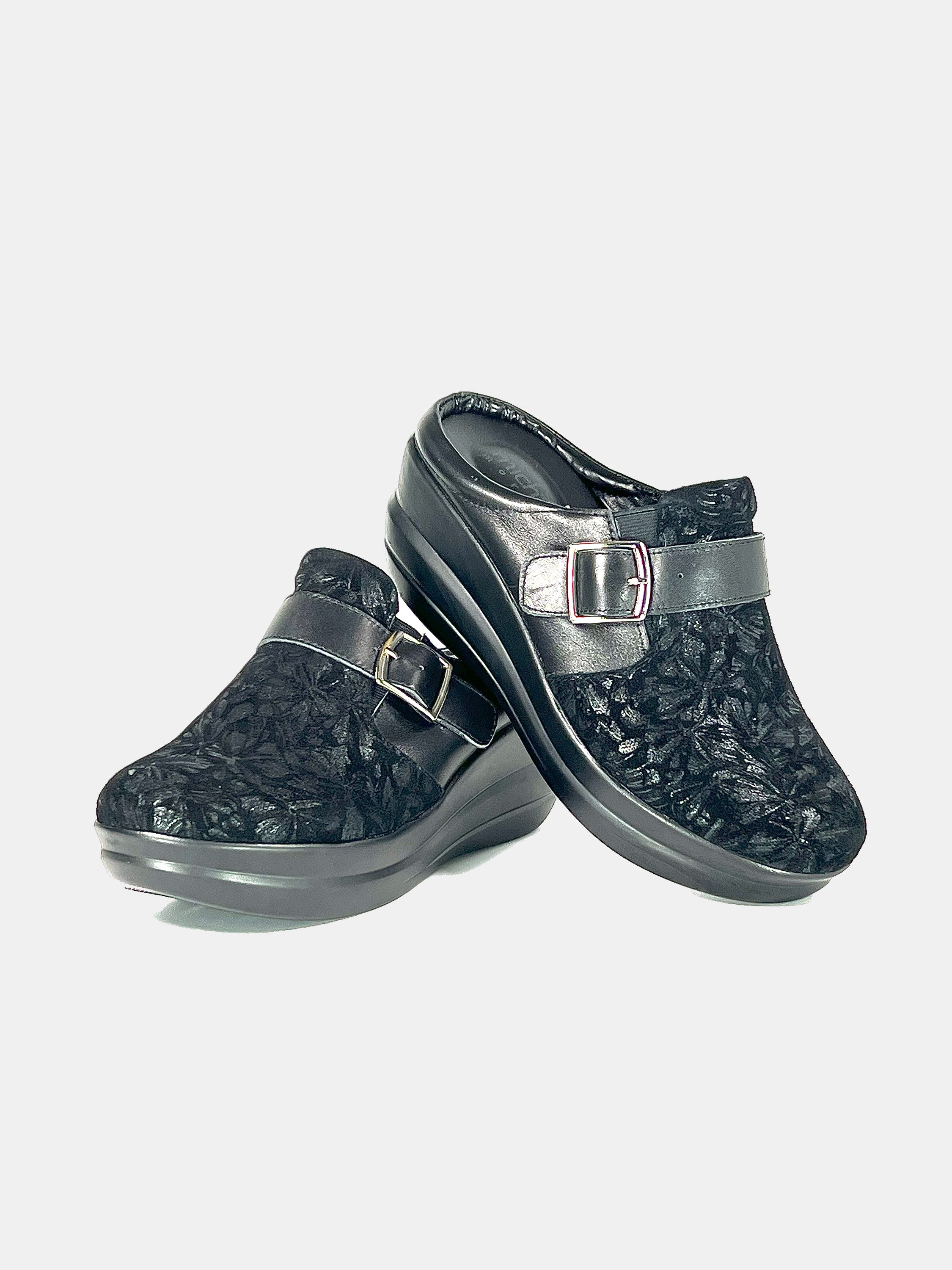 Michelle Morgan 19009-B2 Women's Mule Shoes #color_Black