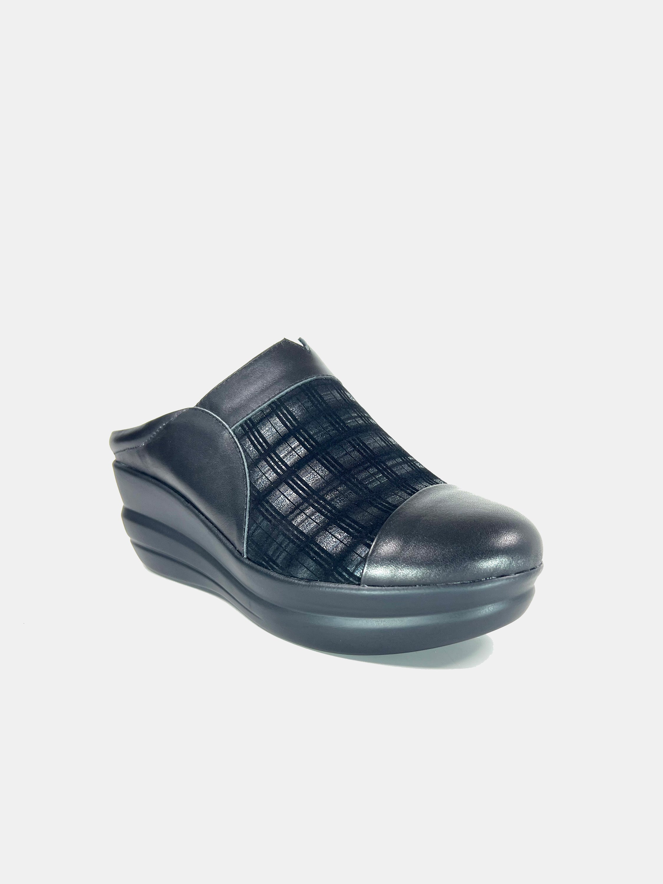 Michelle Morgan 19009-B4 Women's Mule Shoes #color_Black