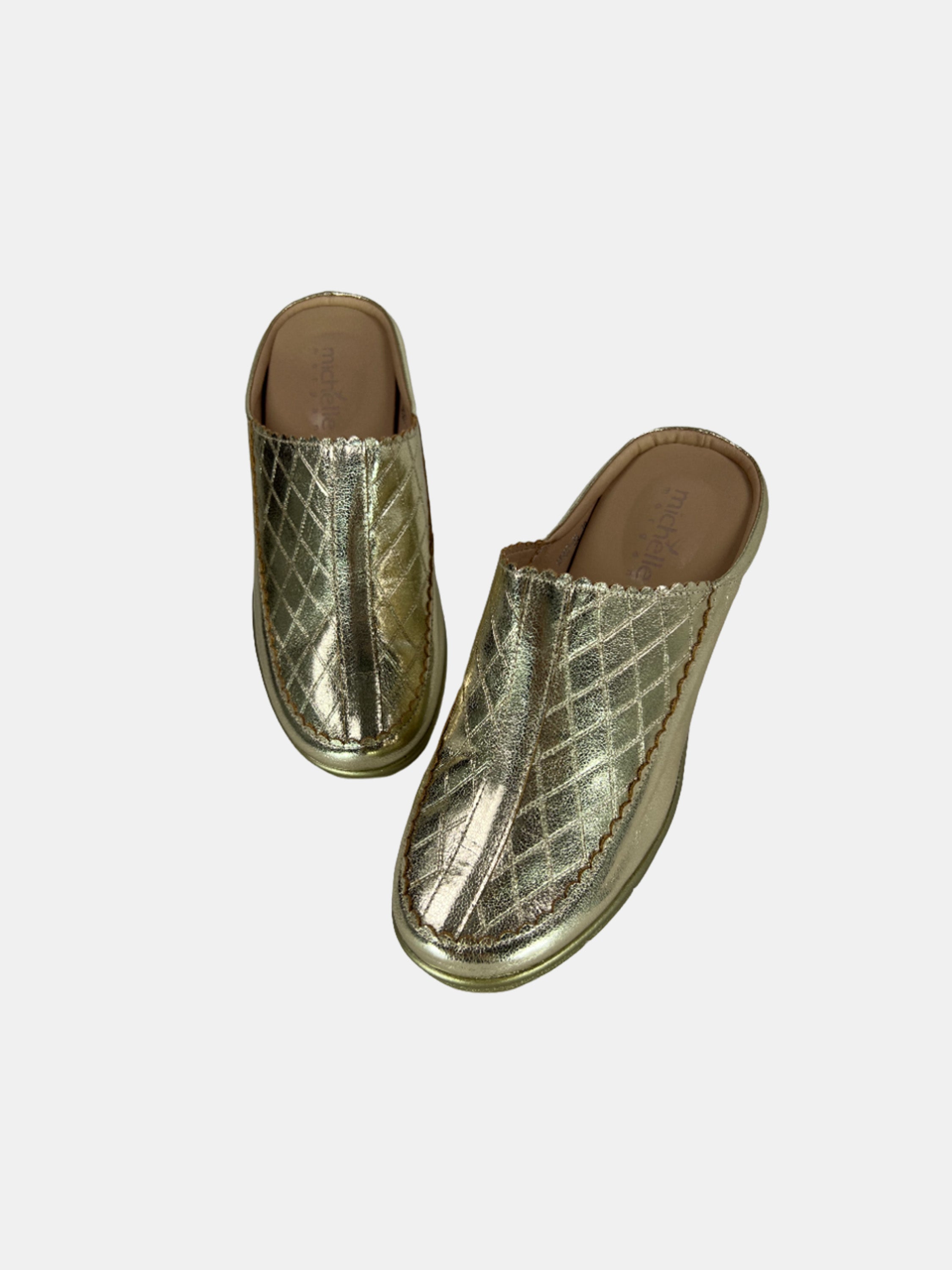 Michelle Morgan 18397-B5 Women's Mule Shoes #color_Gold
