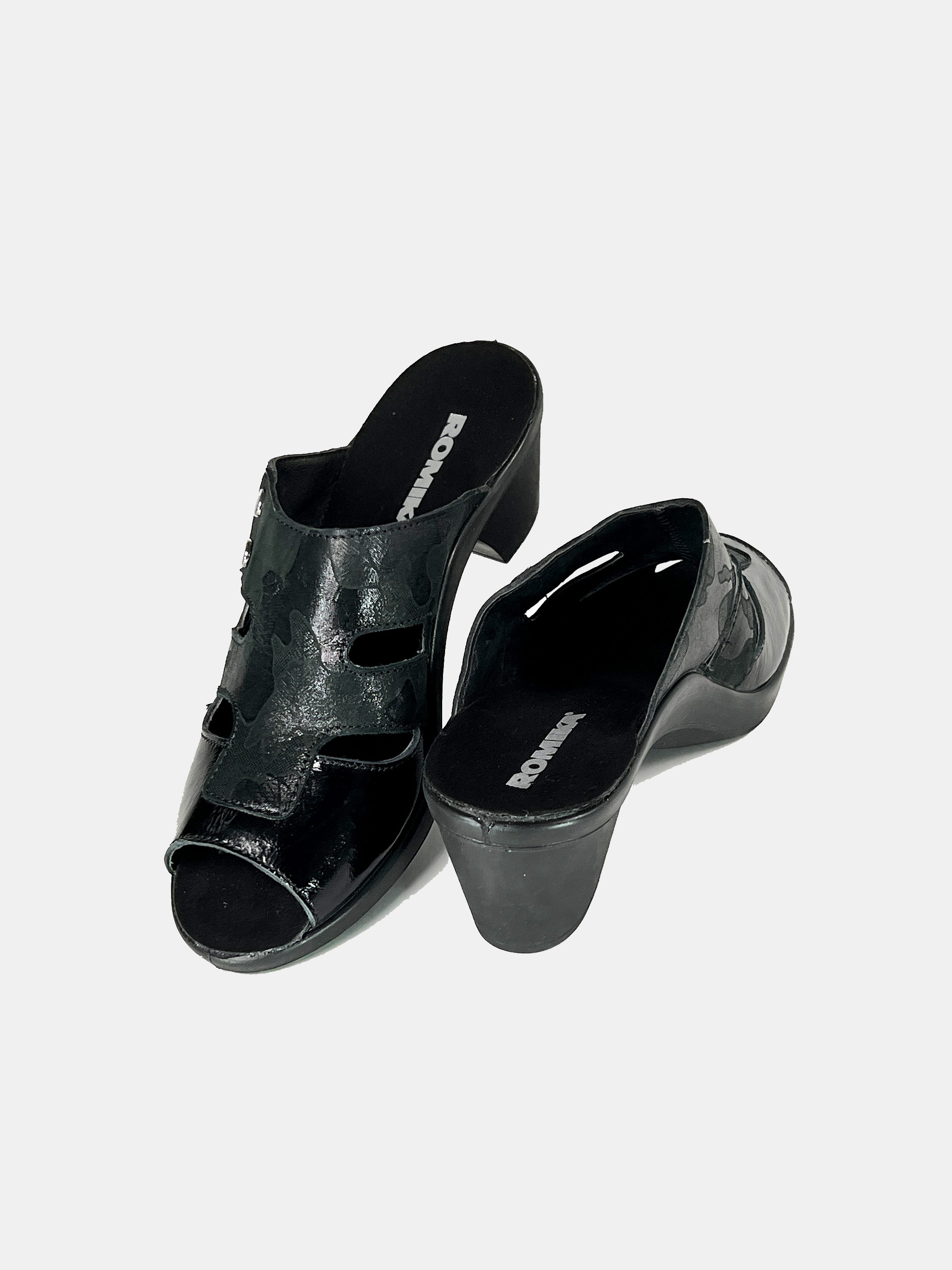 Romika 27107 Women's Heeled Sandals #color_Black