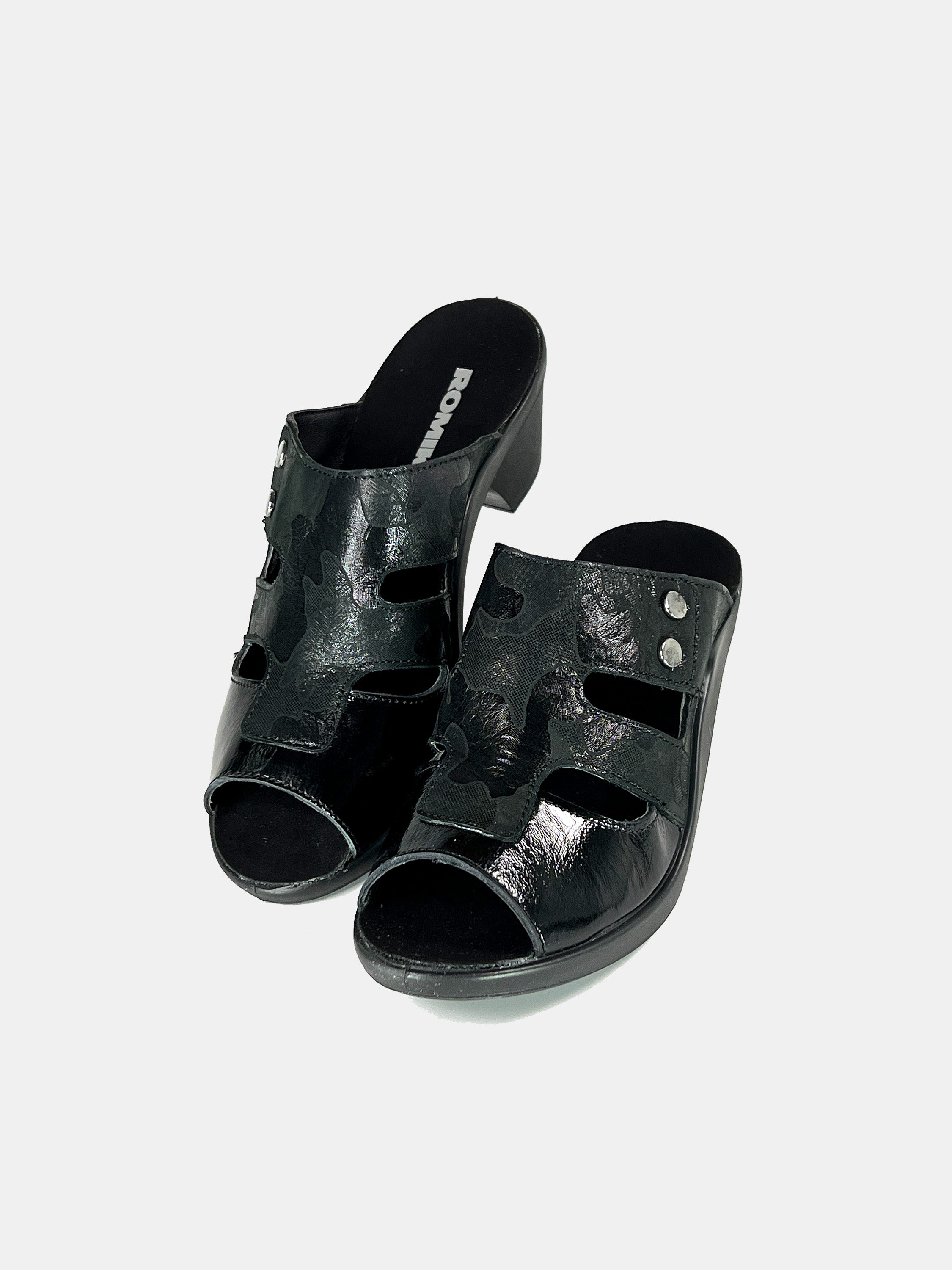 Romika 27107 Women's Heeled Sandals #color_Black