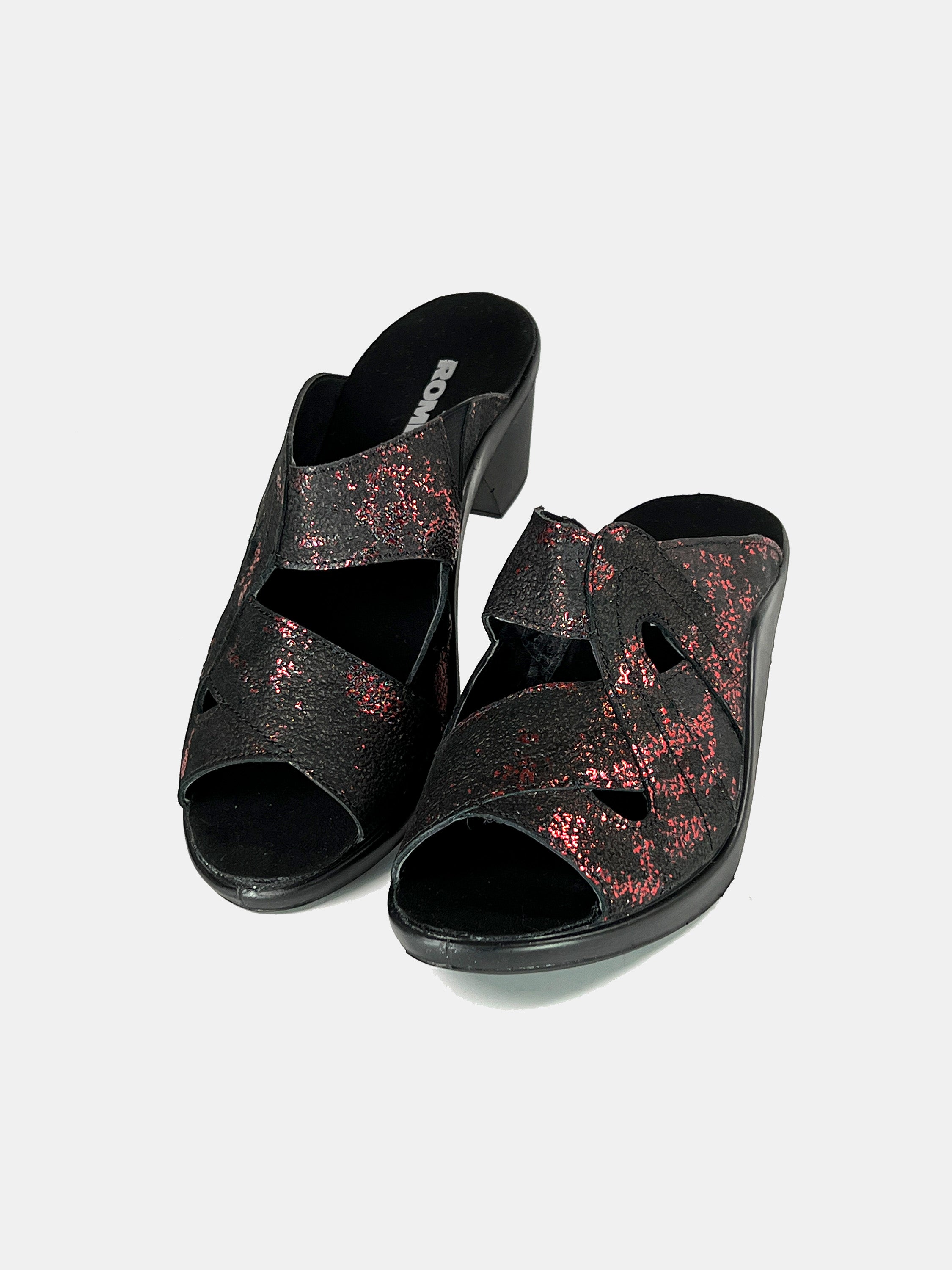 Romika 27004 Women's Heeled Sandals #color_Black