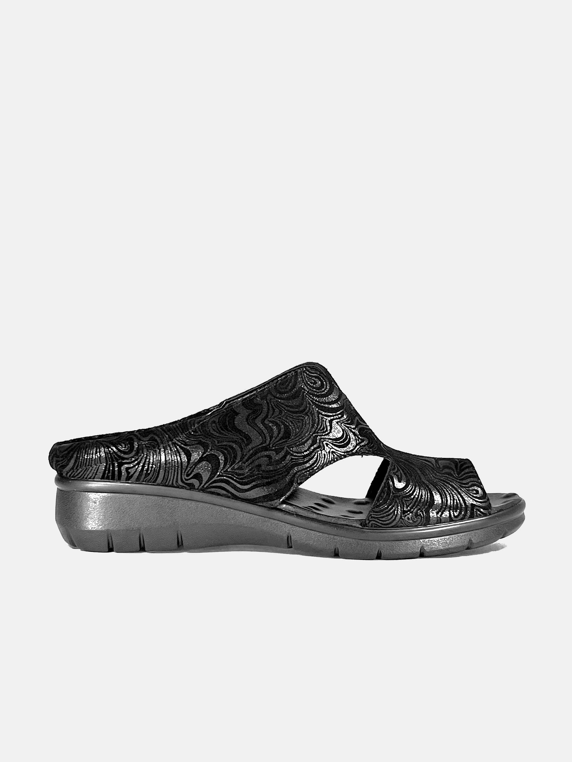 Michelle Morgan 18397-A15 Women's Flat Sandals #color_Black