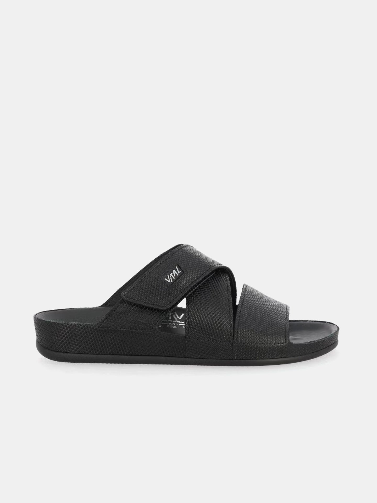 Vital 09080S Men's Slider Sandals #color_Black